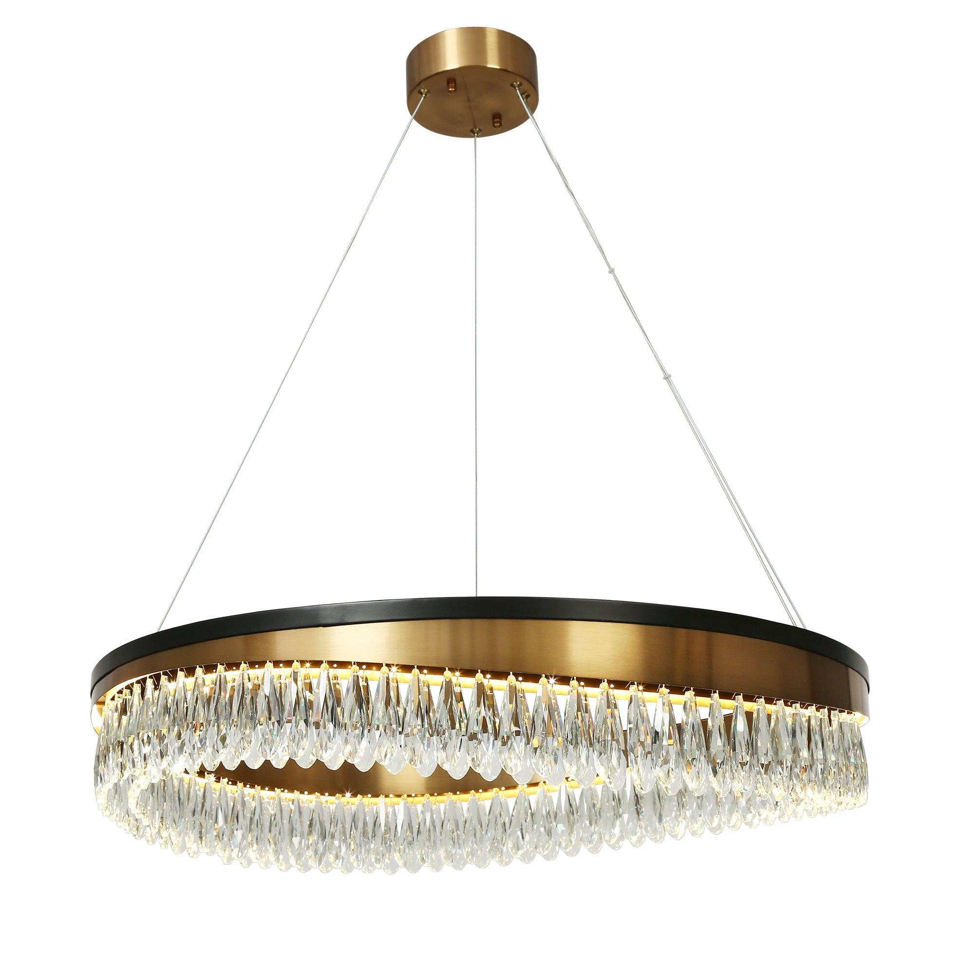 1-Light Glam LED Crystal Chandeliers