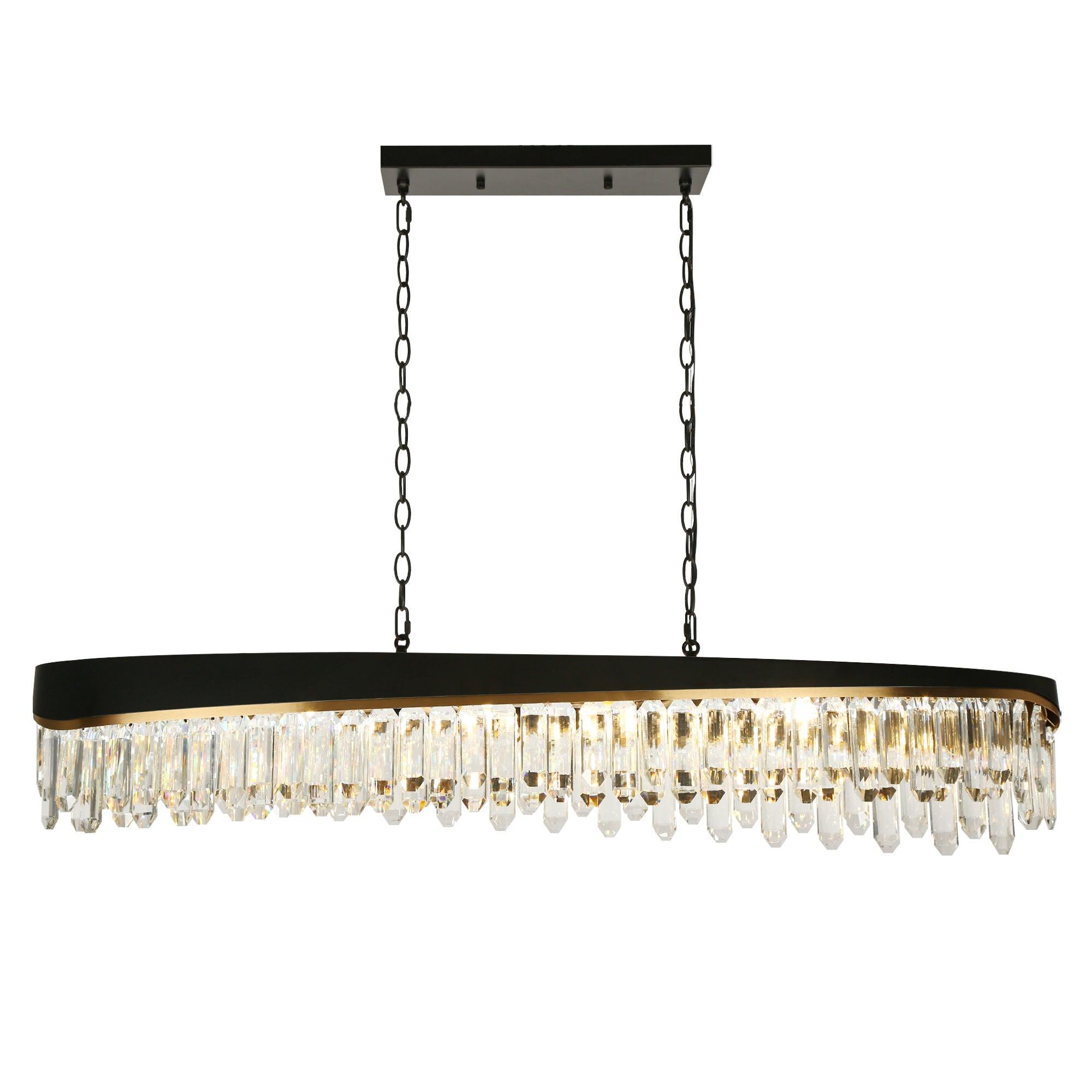 10-Light Crystal Kitchen Island Chandelier