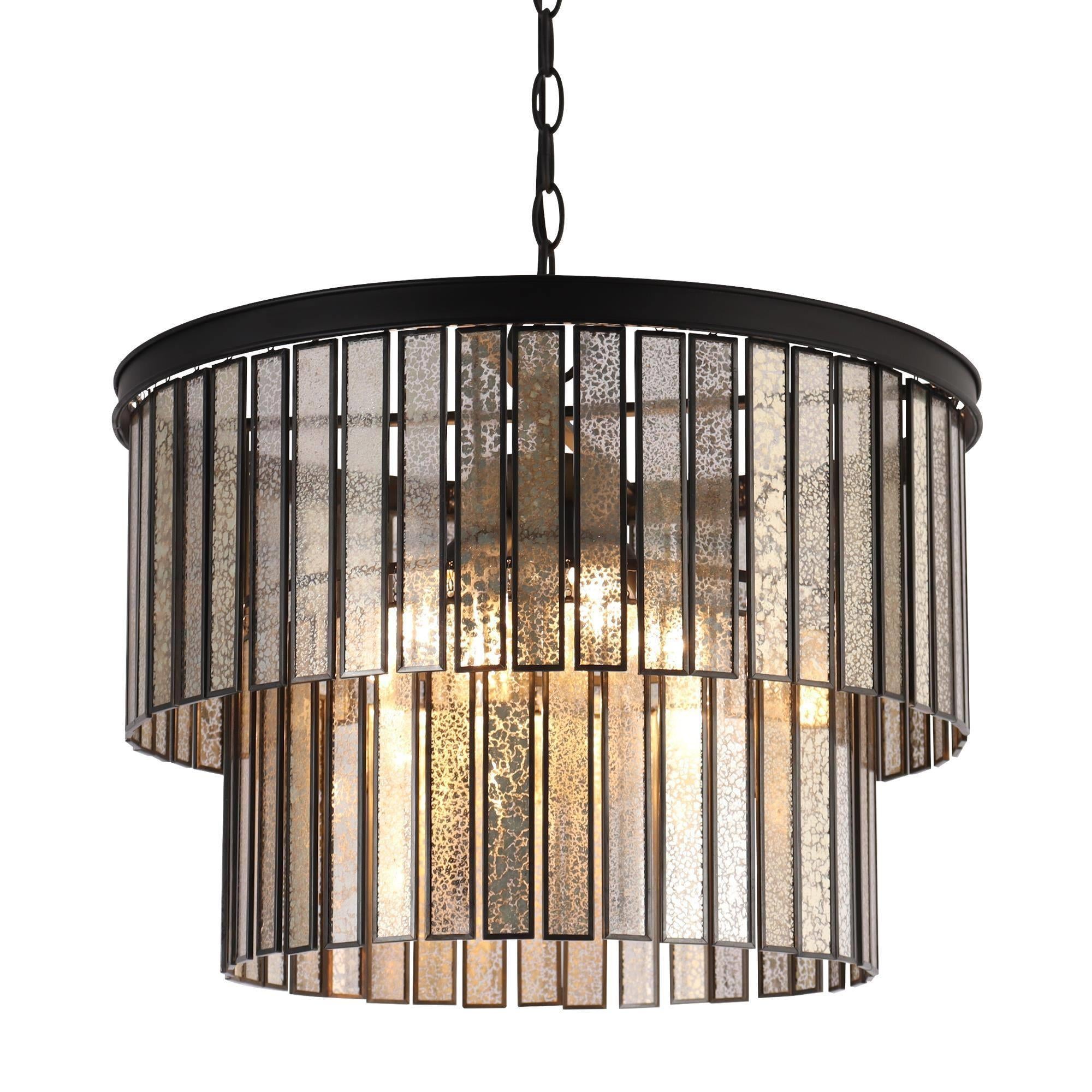 Hemaaolay 4-Light Small Black Chandelier