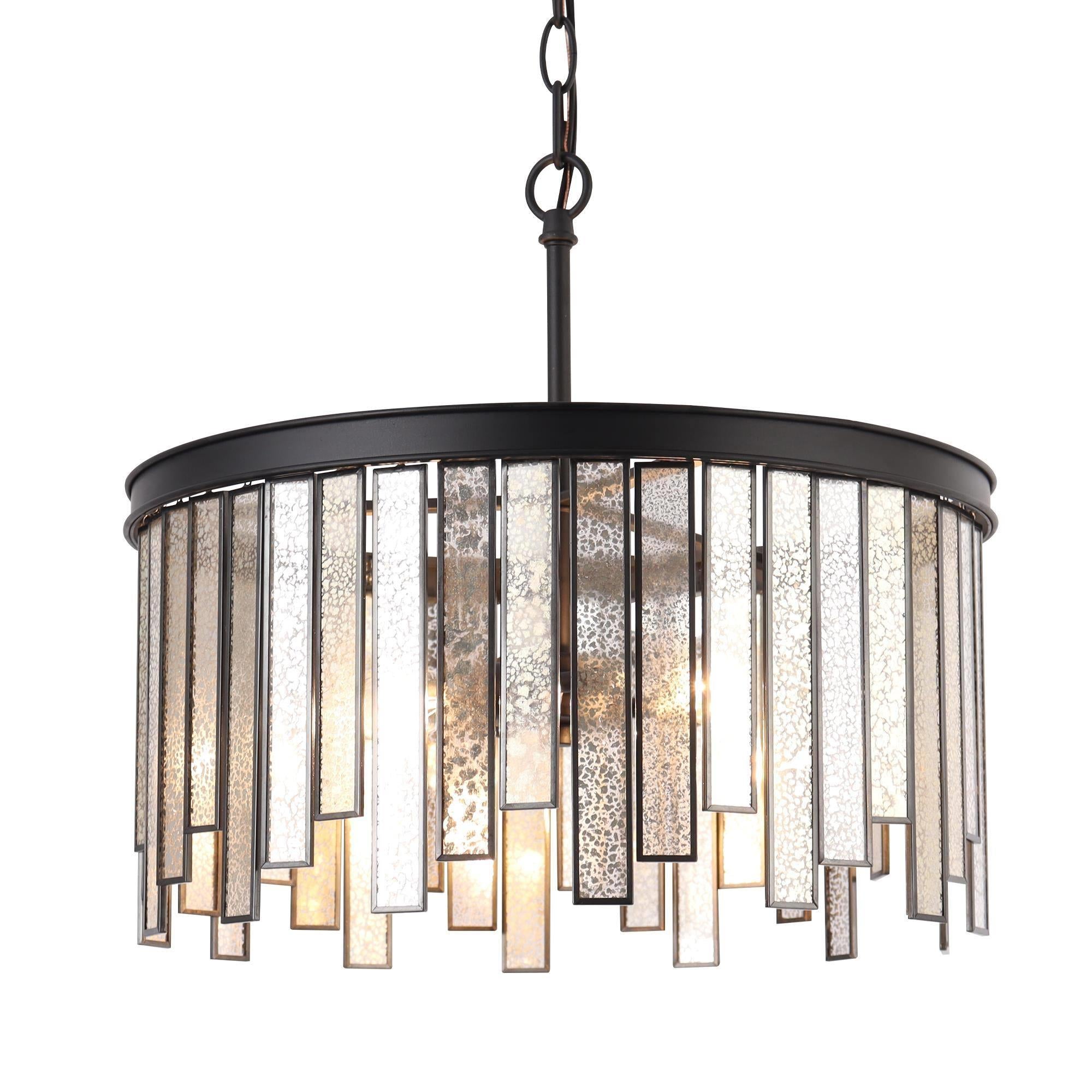 Hemaaolay 3-Light Small Black Chandelier