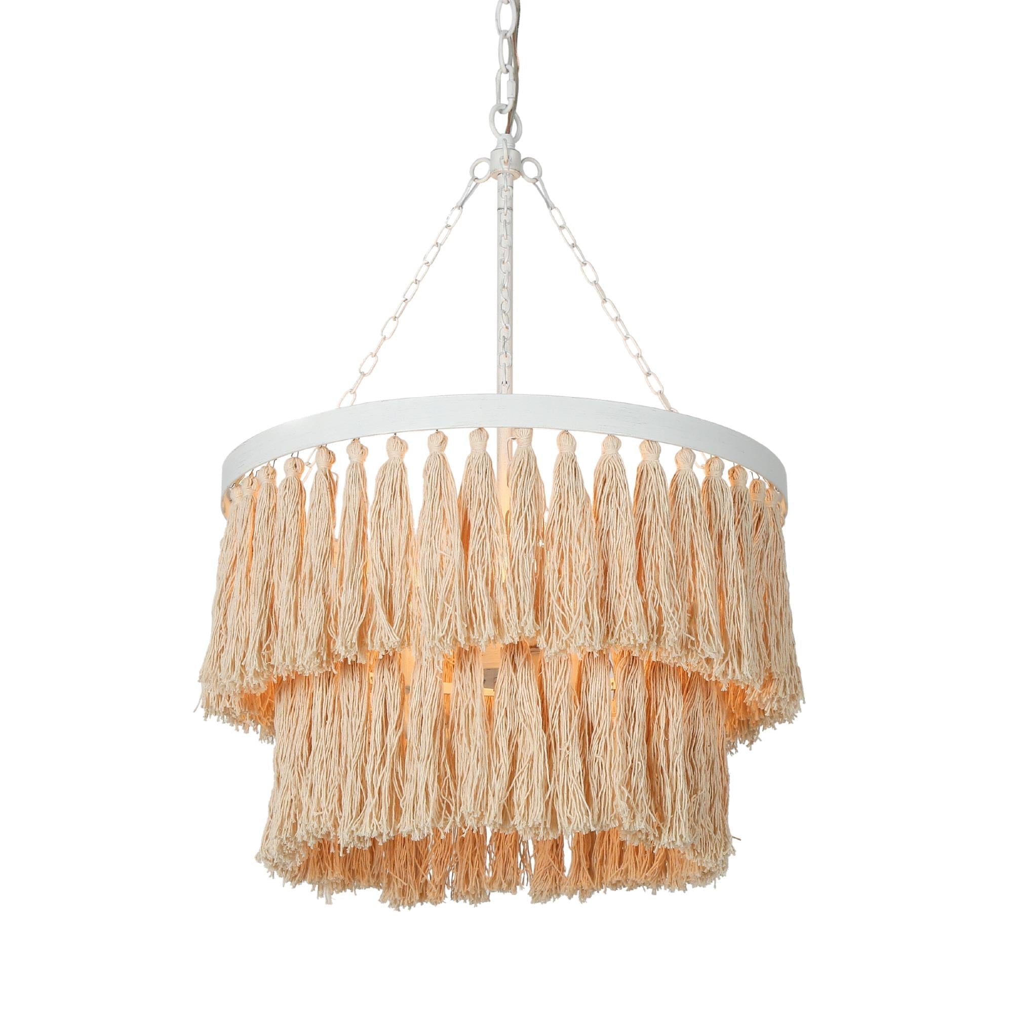 Demetrius 3-Light Small White Chandelier