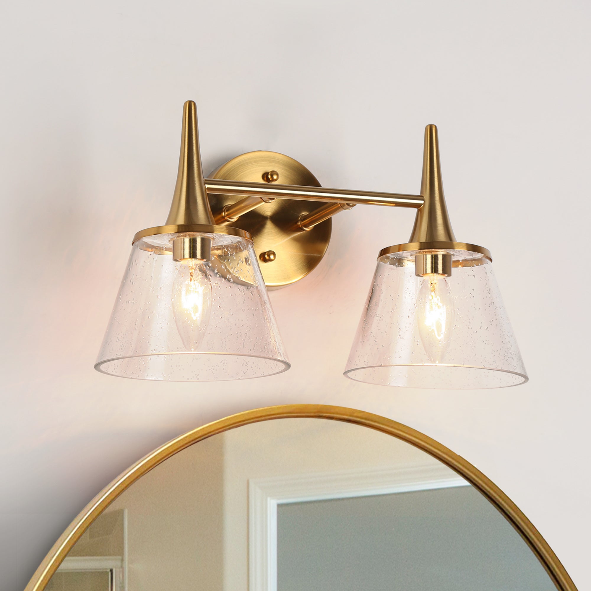 Quoridan 2-Light Gold Vanity Light