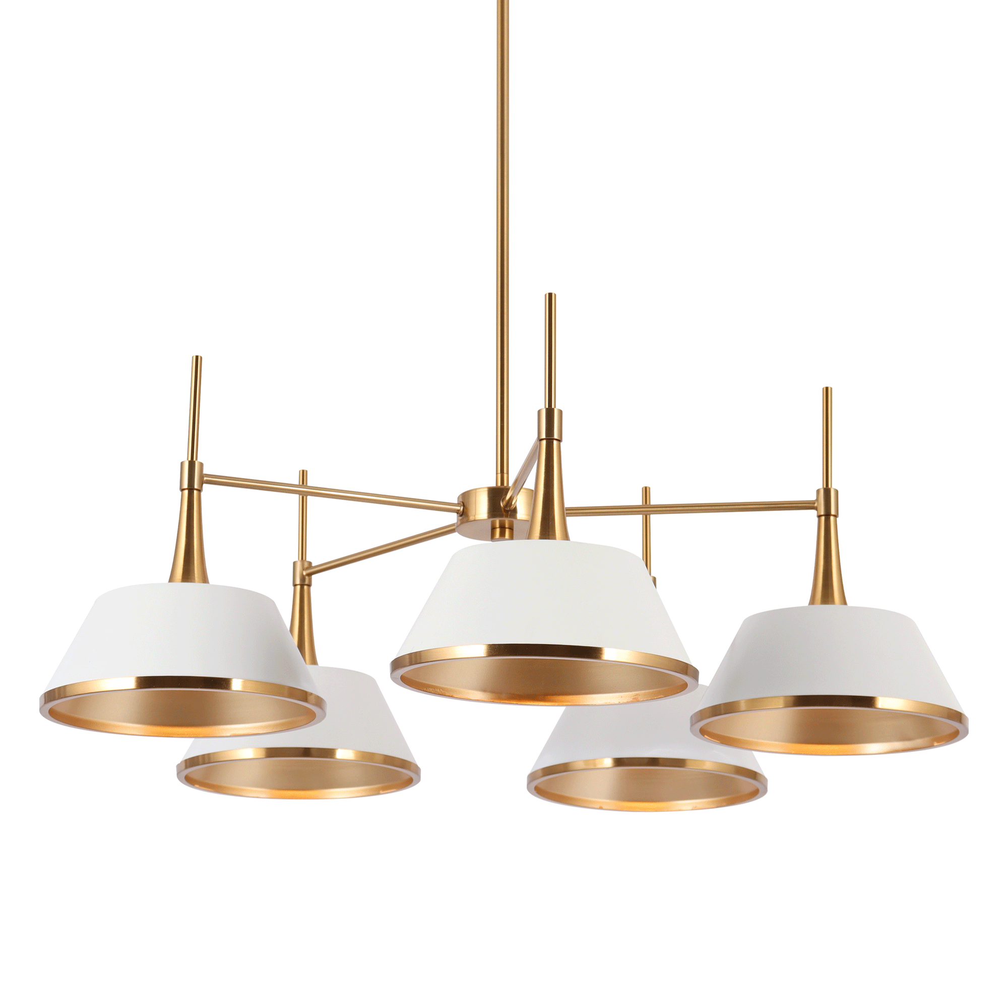 Idaikos 5-Light Large Gold Chandelier