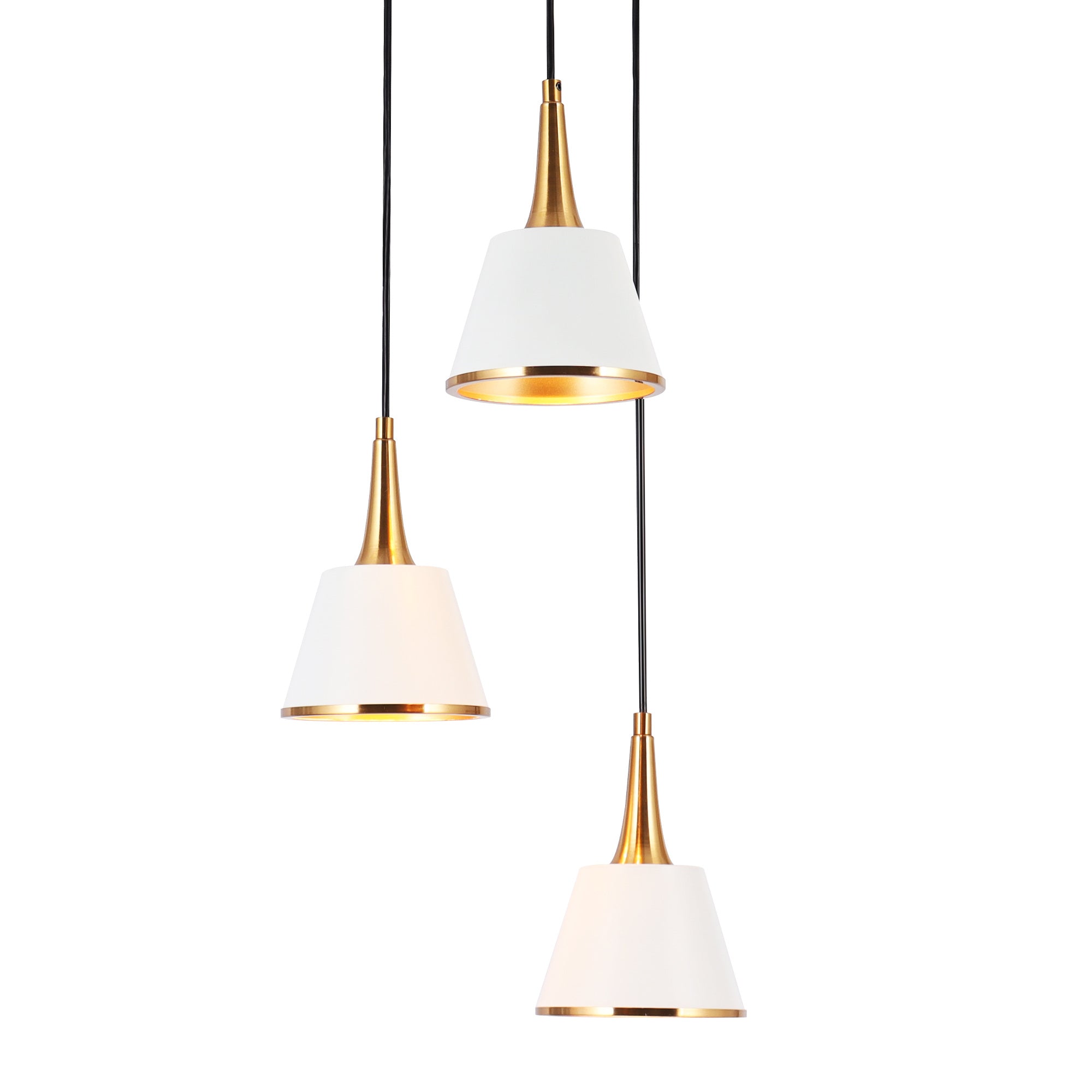 Idaikos 3-Light Small Gold Chandelier