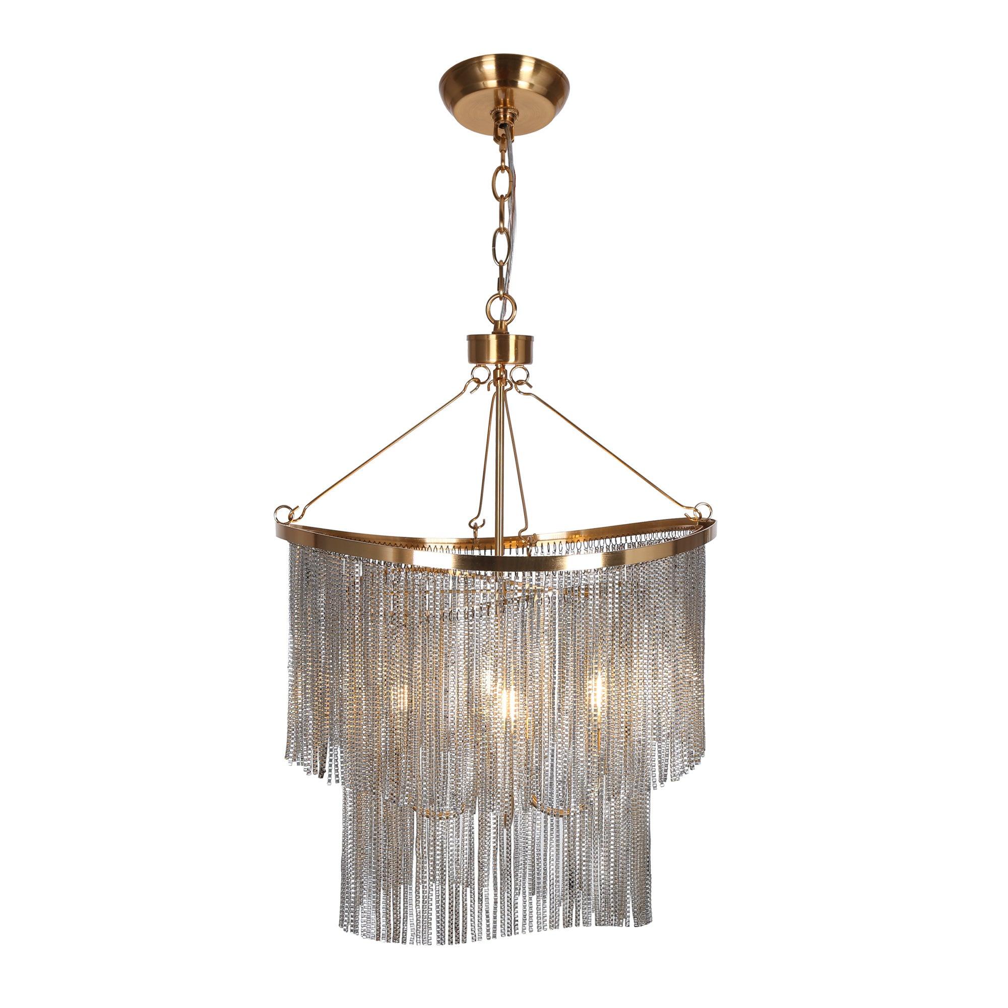 4-Light 2-Tier Drum Chandelier