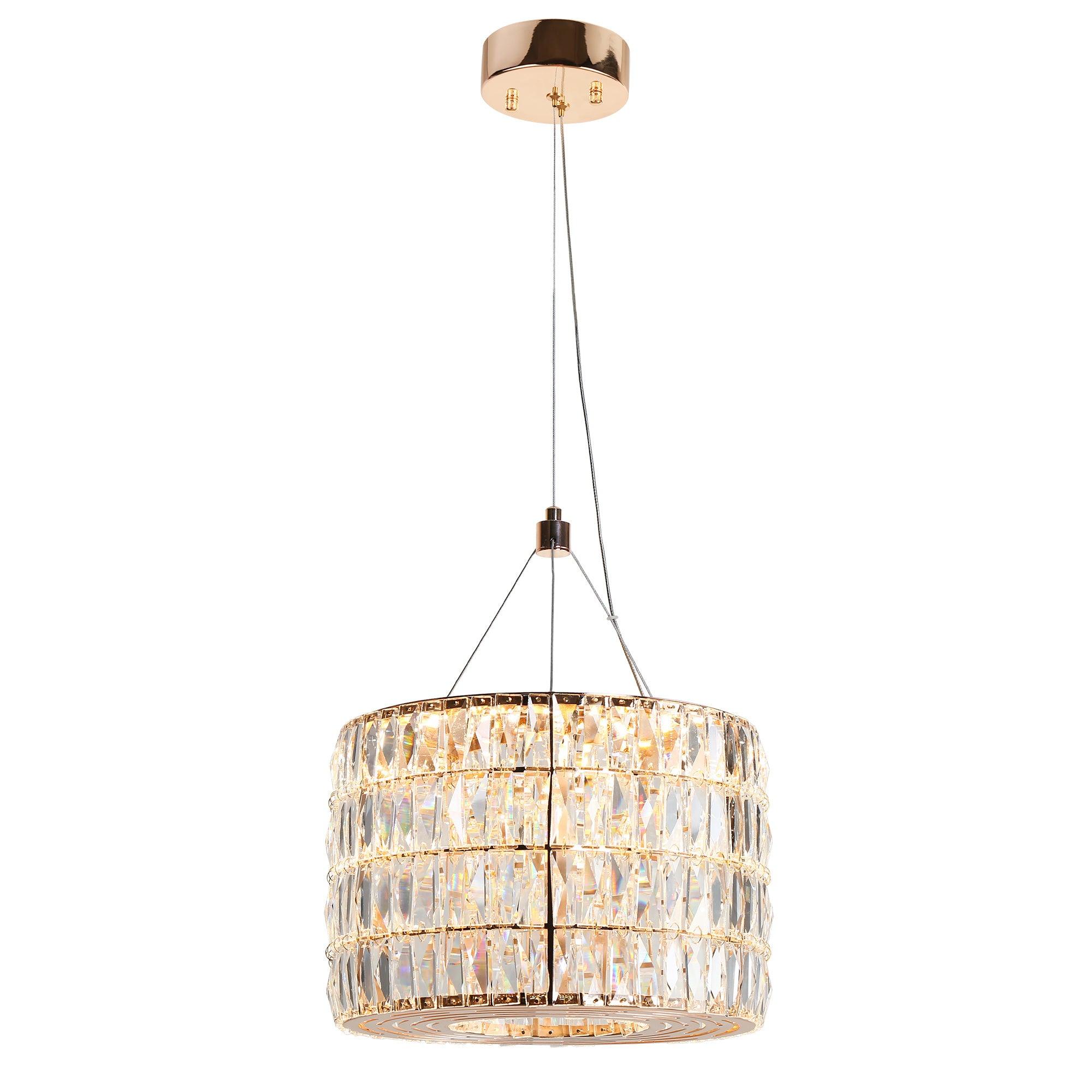Crystal LED Drum Chandelier Pendant Lights