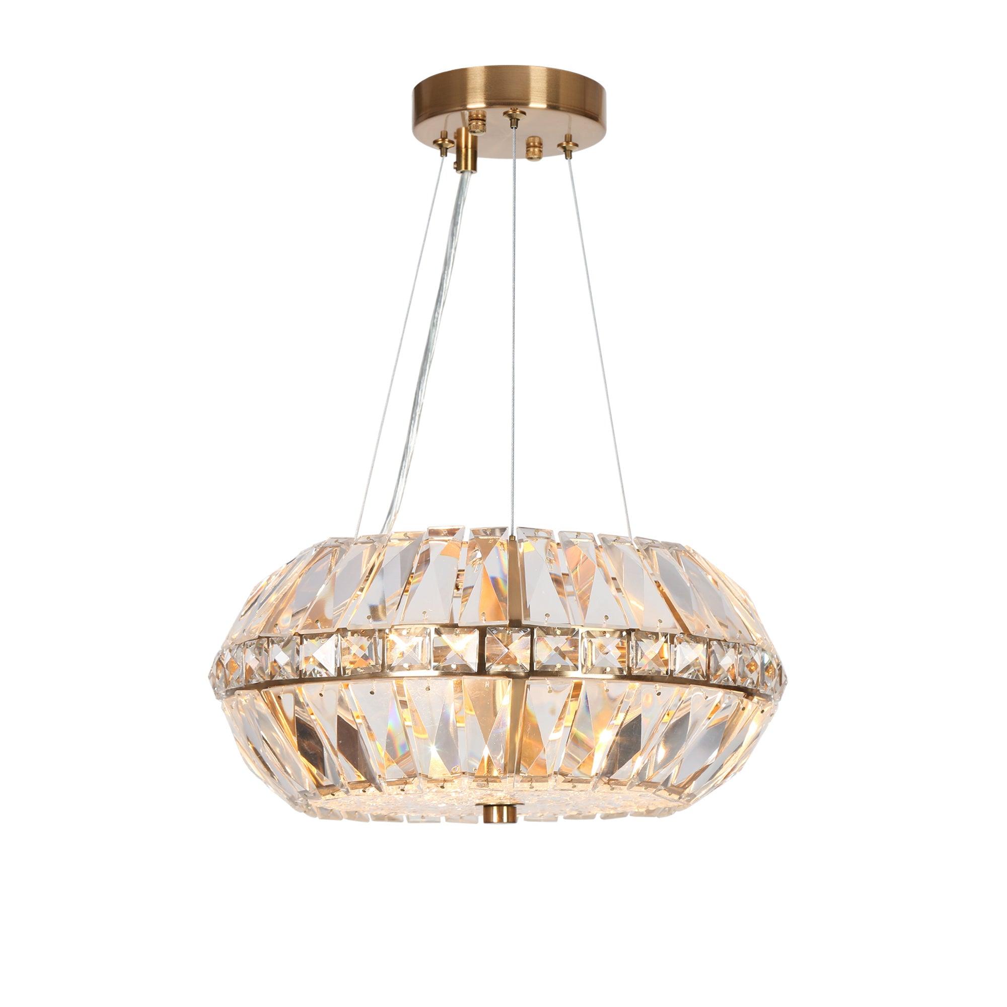 3-Light Crystal Drum Mini Chandelier Lights