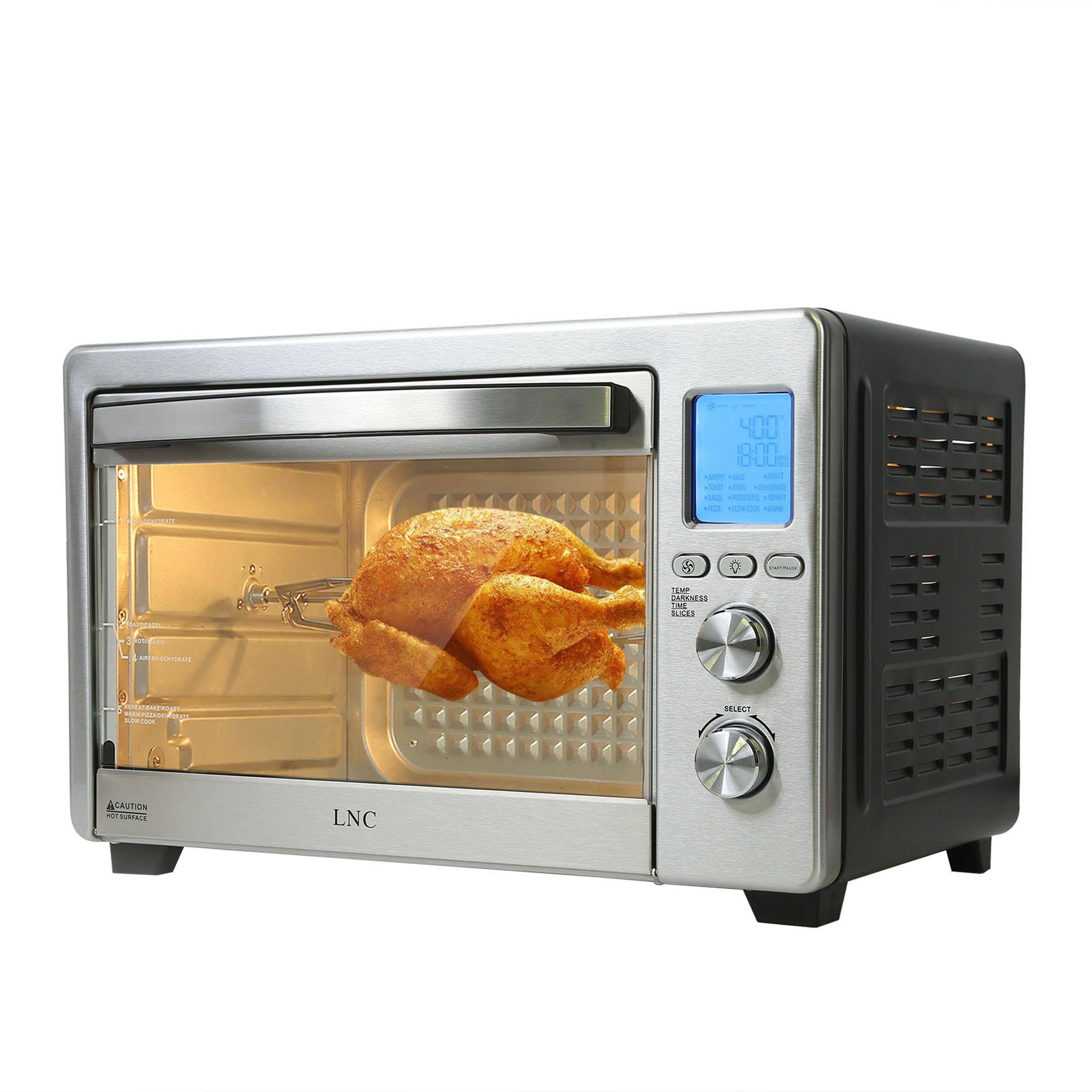 LNC Air Fryer Toaster Oven Combo-Silver