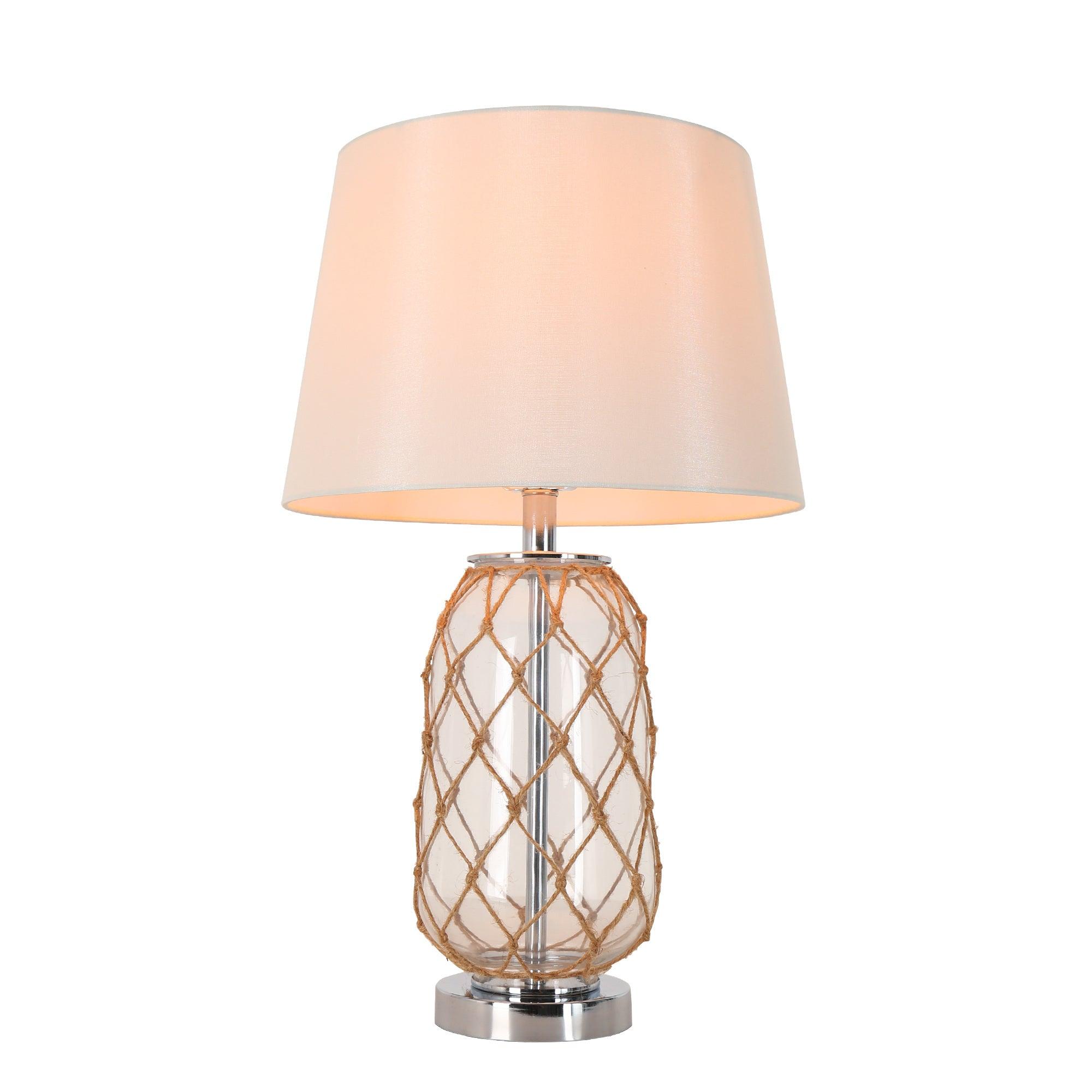 1-Light Table Lamp with Fabric Shade