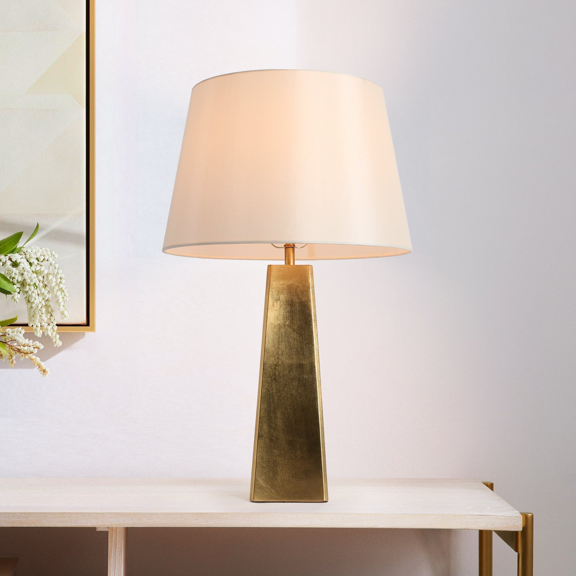 Flabellum 26"H 1-Light Black Table Lamp