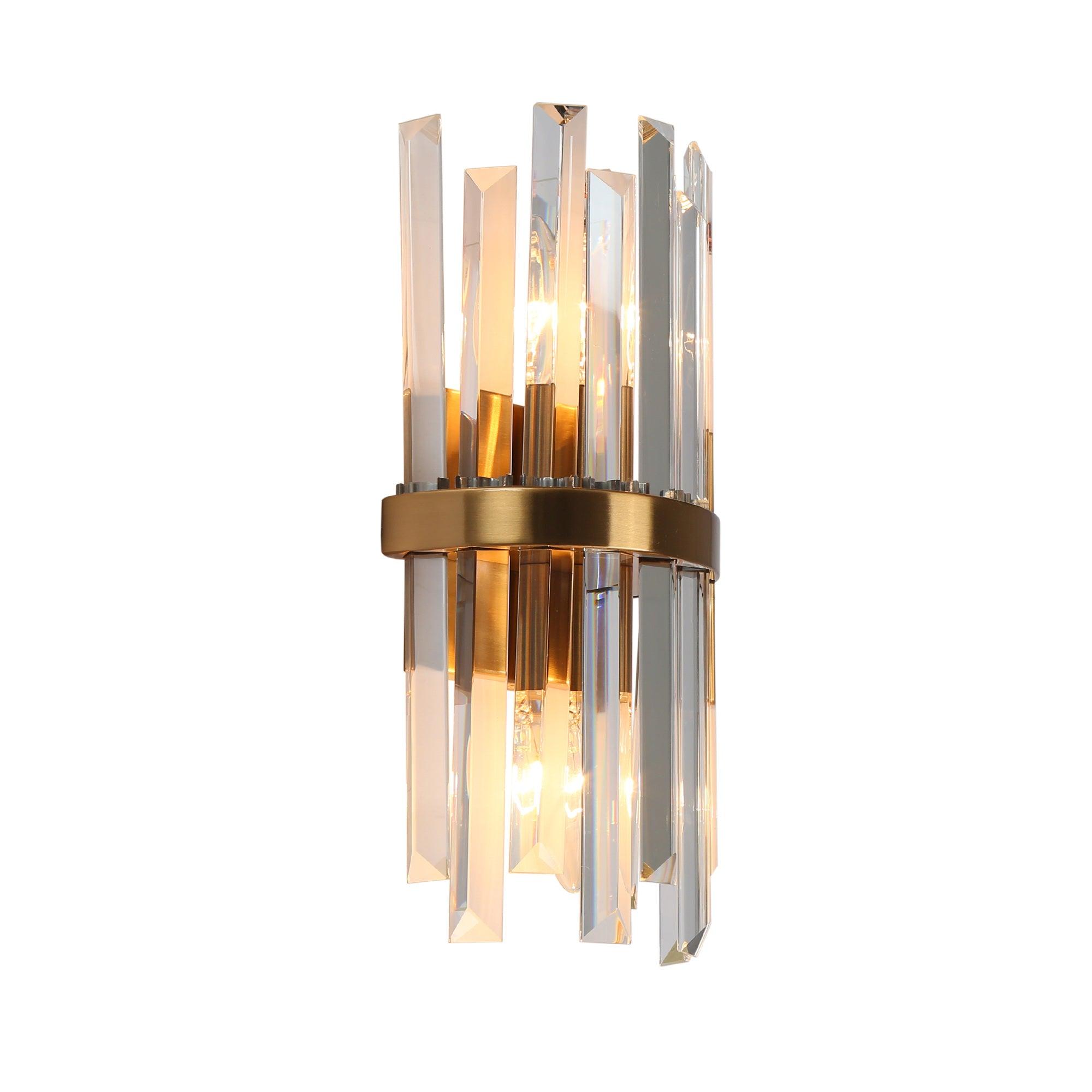 2-Light Gold Wall Sconces