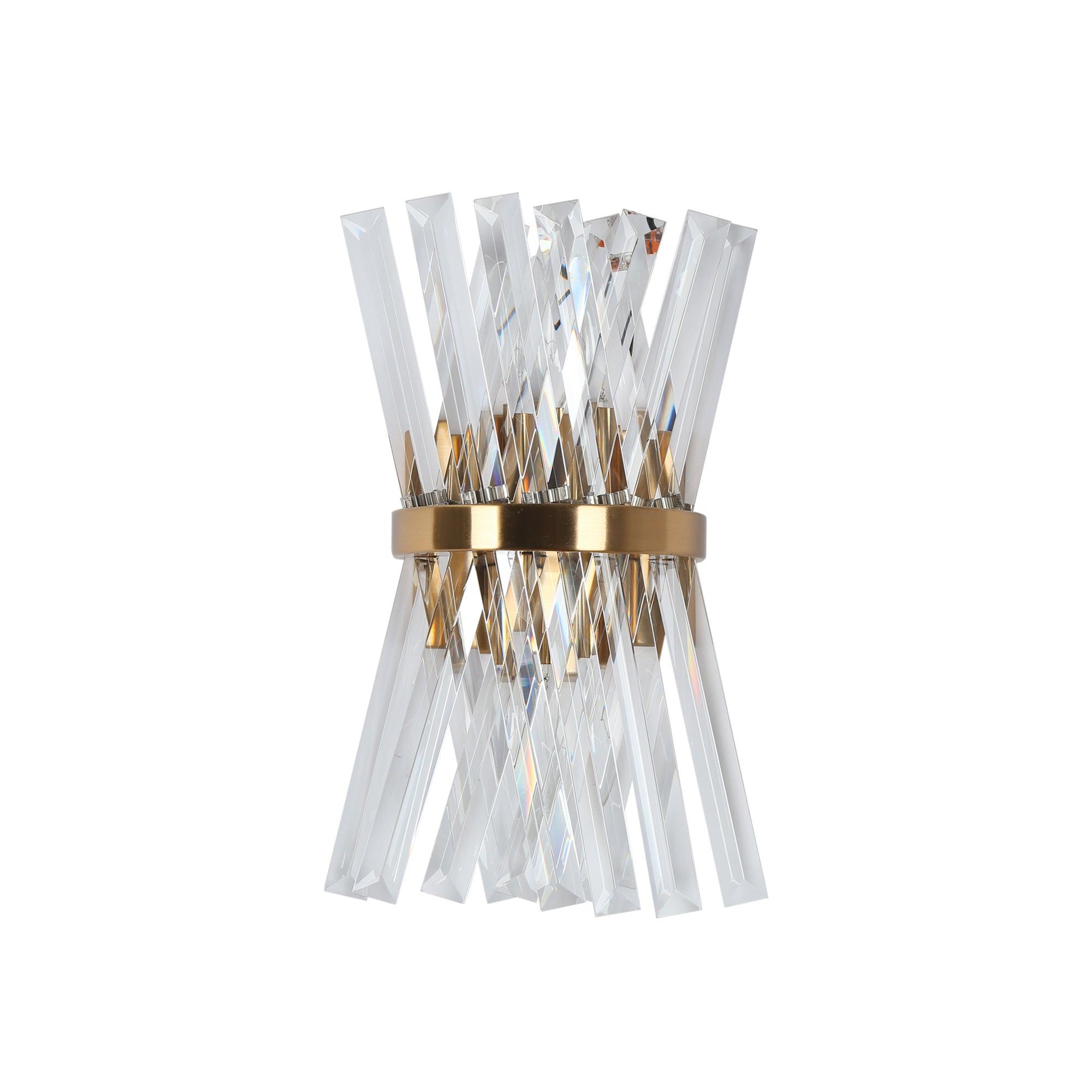 2-Light Gold Wall Sconces