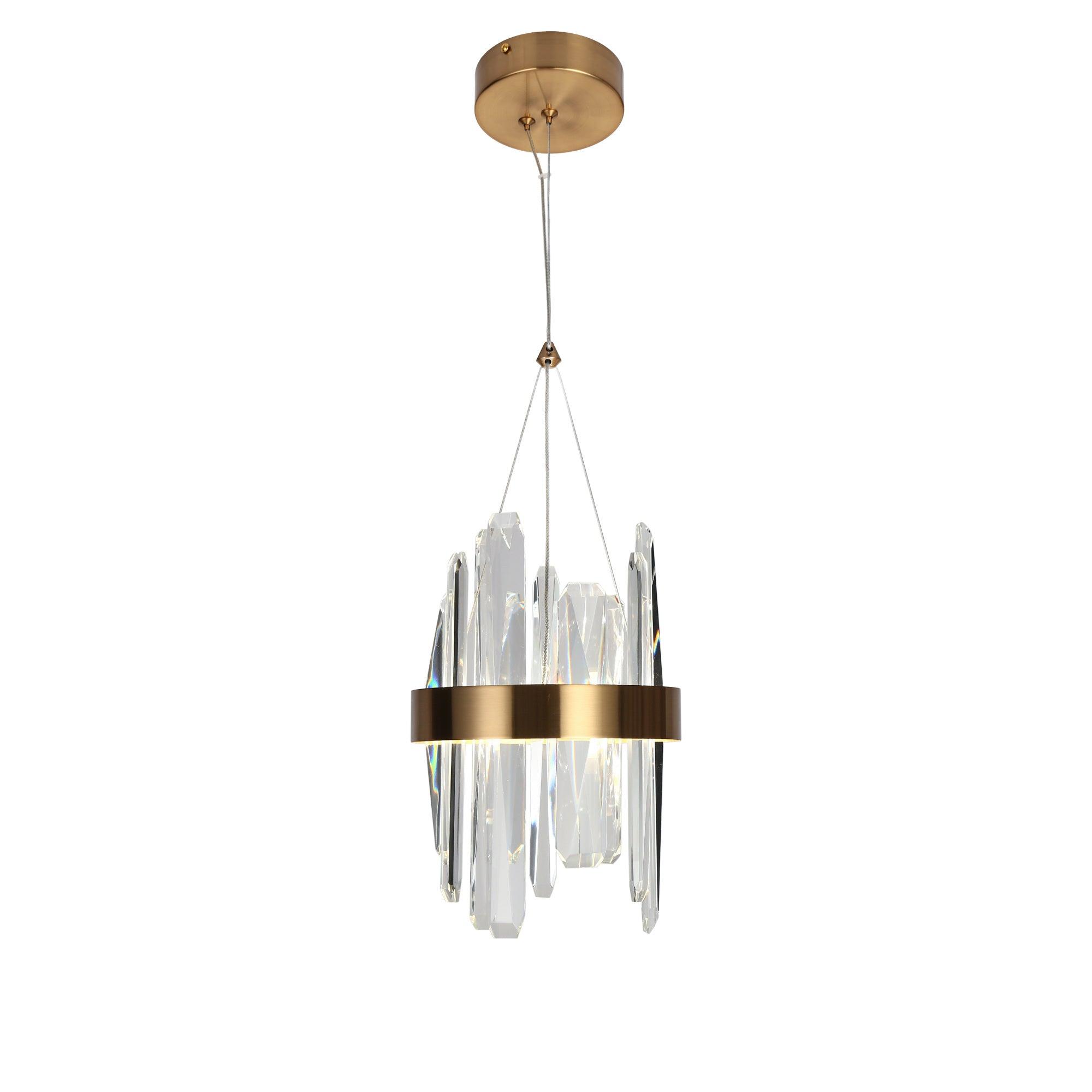 2-Light Crystal LED Mini Chandelier Pendant Lights