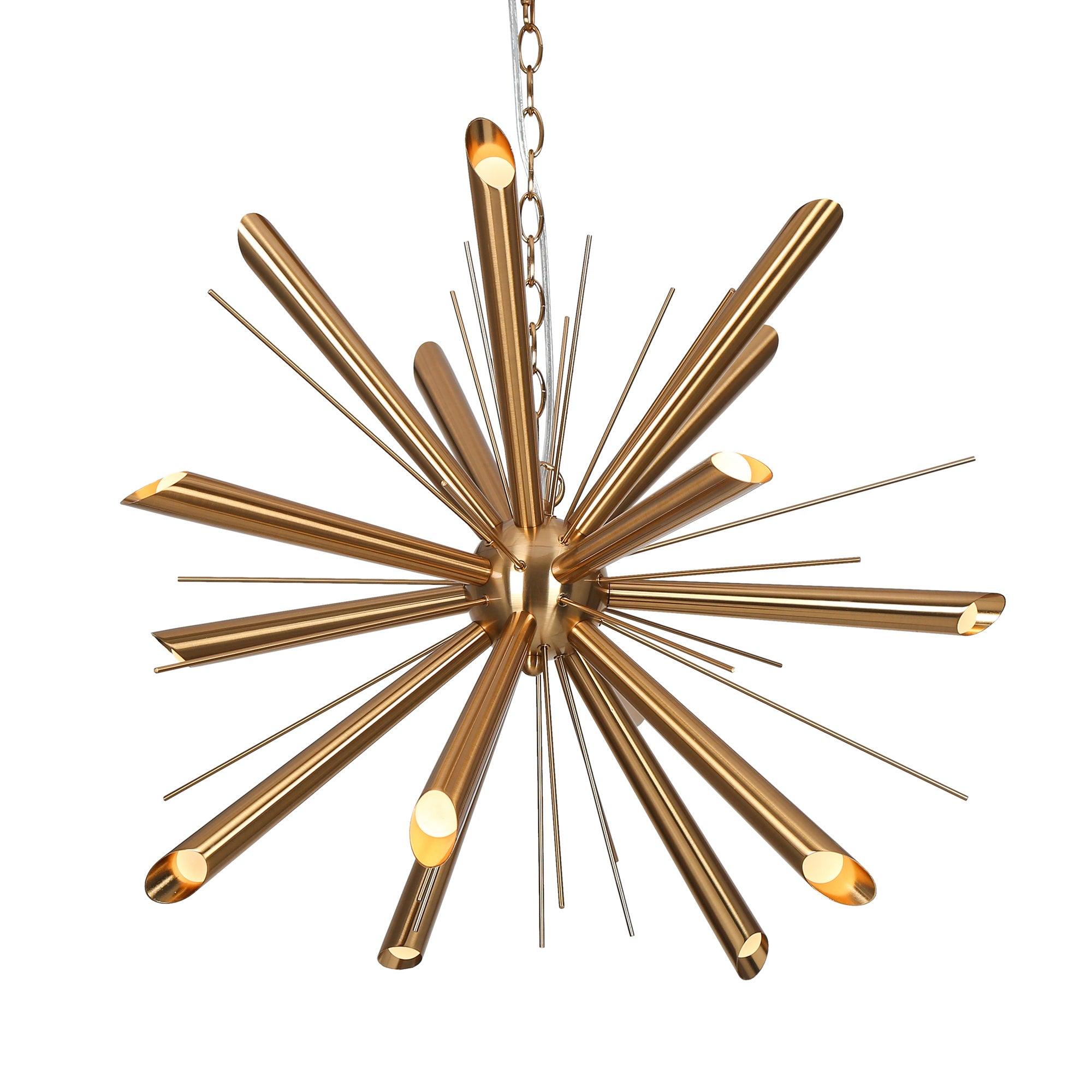 15-Light Gold LED Chandeliers Lights