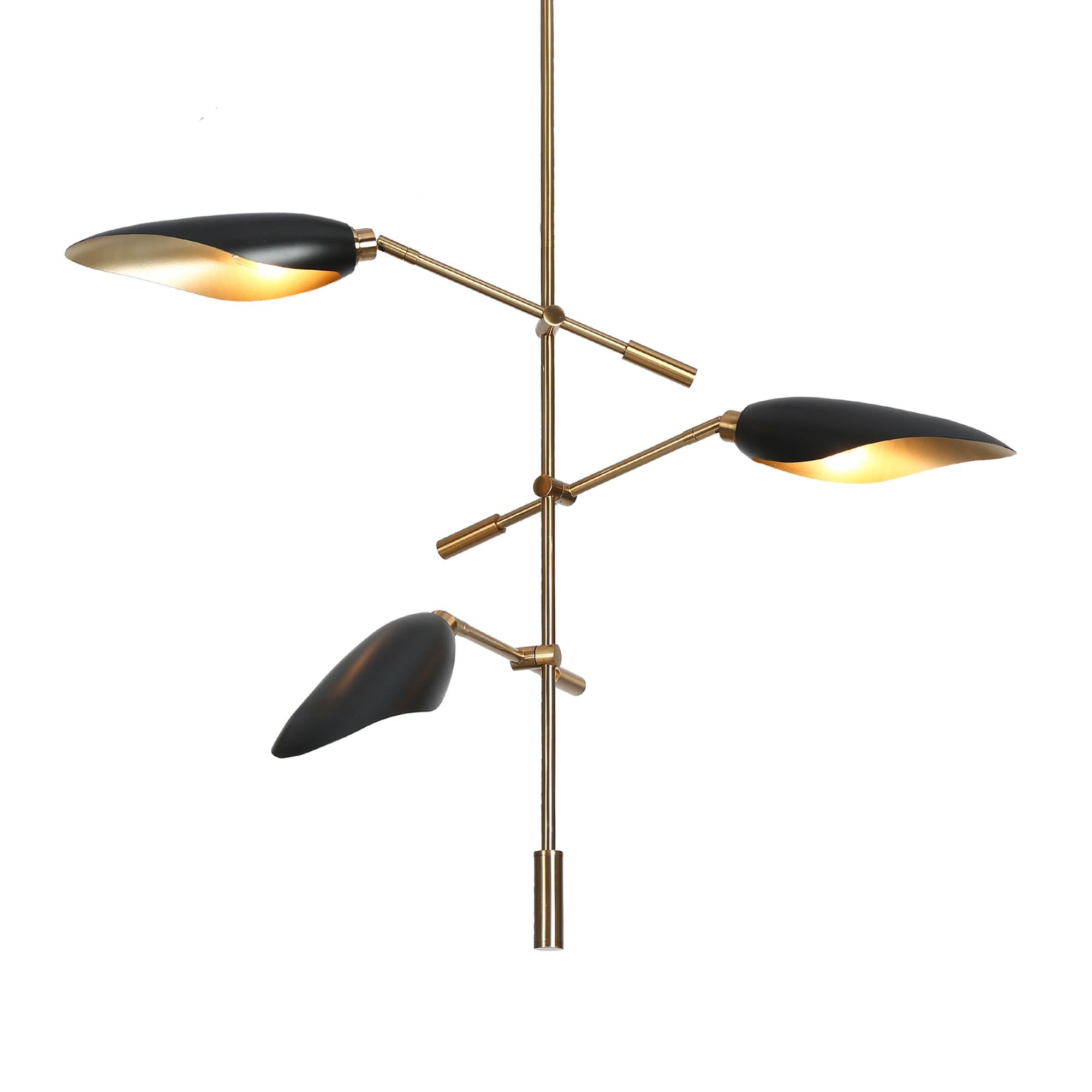 Toltehcwe 3-Light Large Black Chandelier