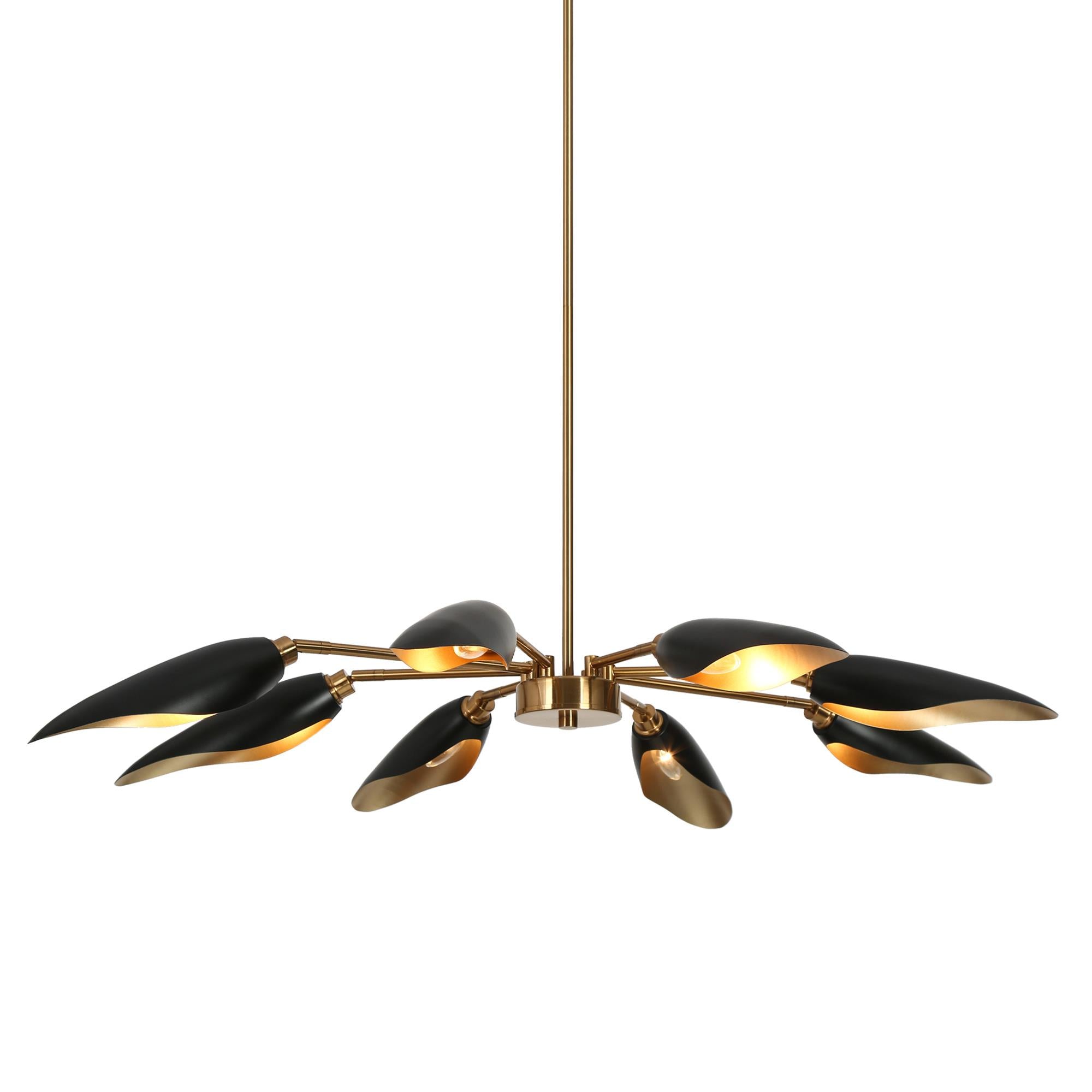 Toltehcwe 8-Light Oversized Brass Chandelier