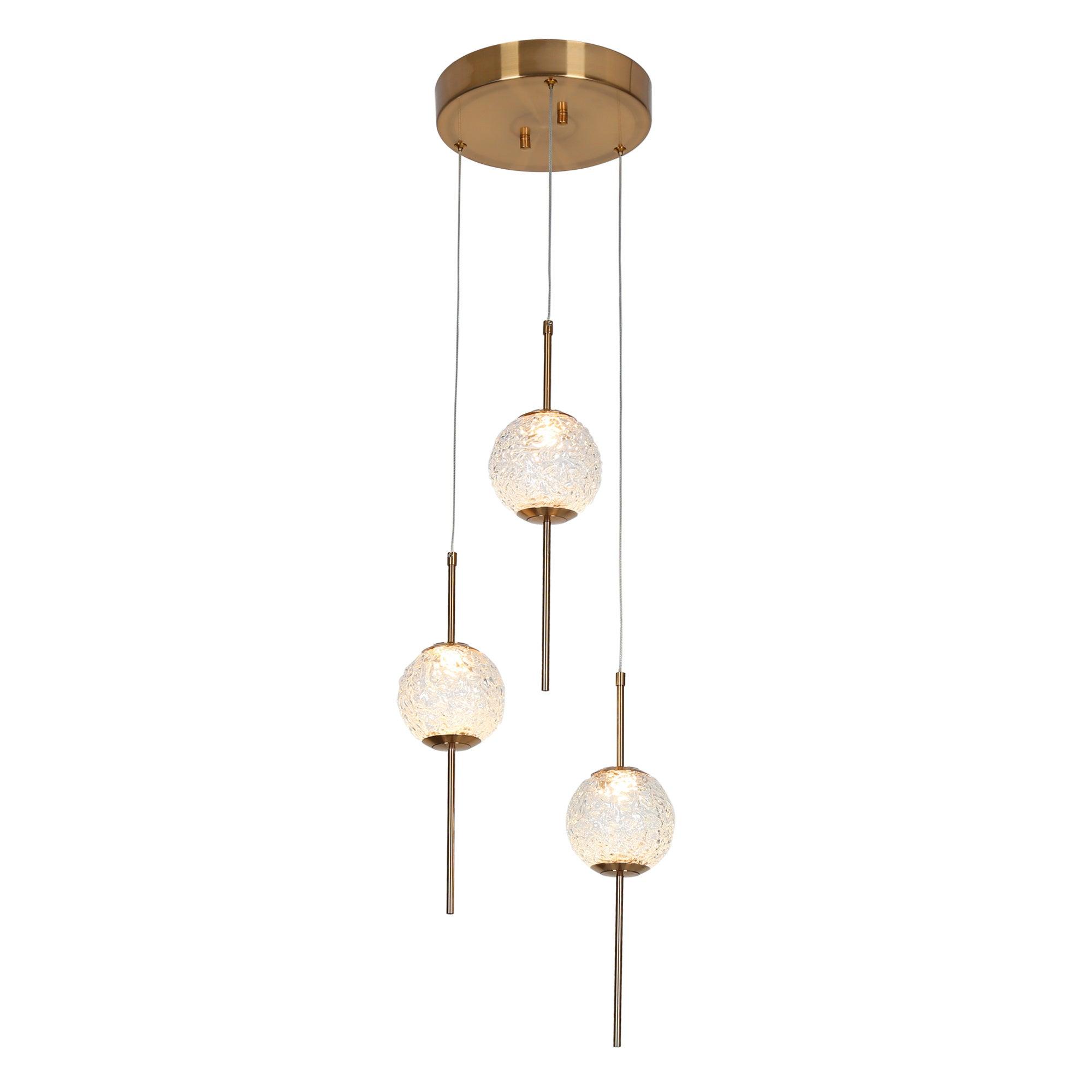 3-Light LED Chandeliers Cluster Pendant Lights