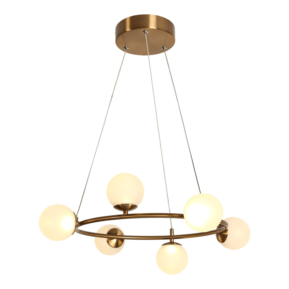 Luminasimin 6-Light Medium Gold LED Chandelier