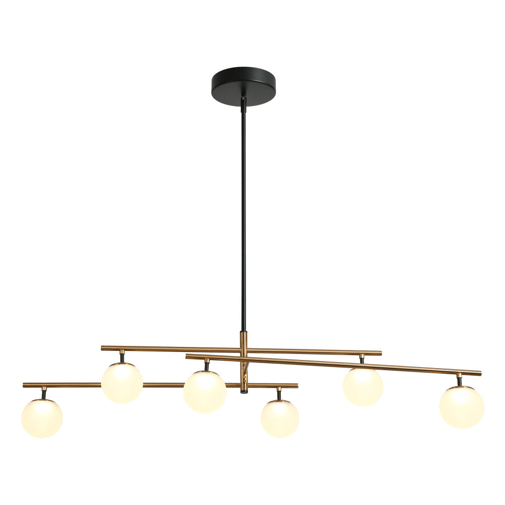 Luminasimin 6-Light Oversized Black LED Chandelier