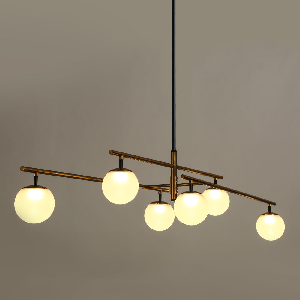 Luminasimin 6-Light Oversized Black LED Chandelier
