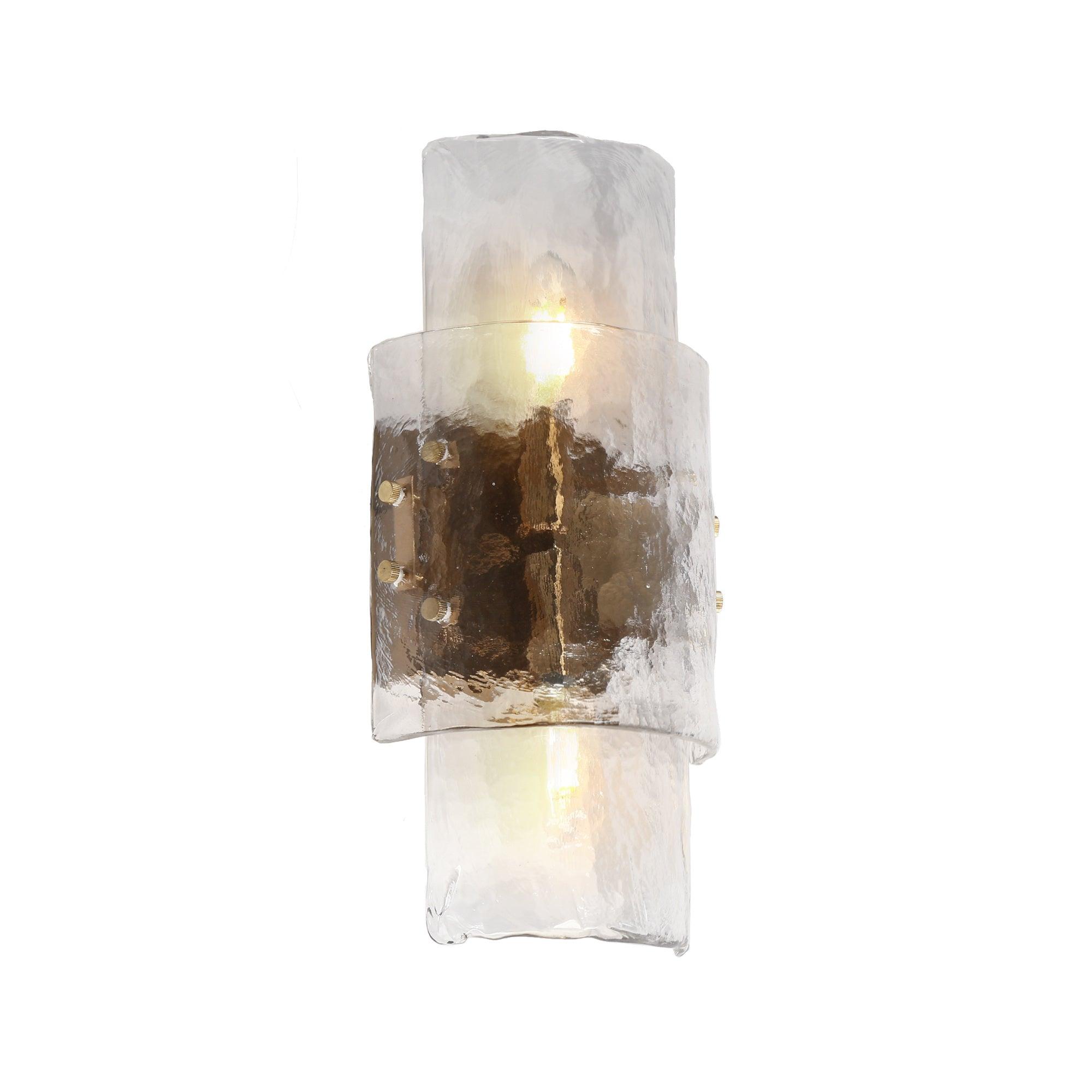 2-Light Glass Wall Sconce