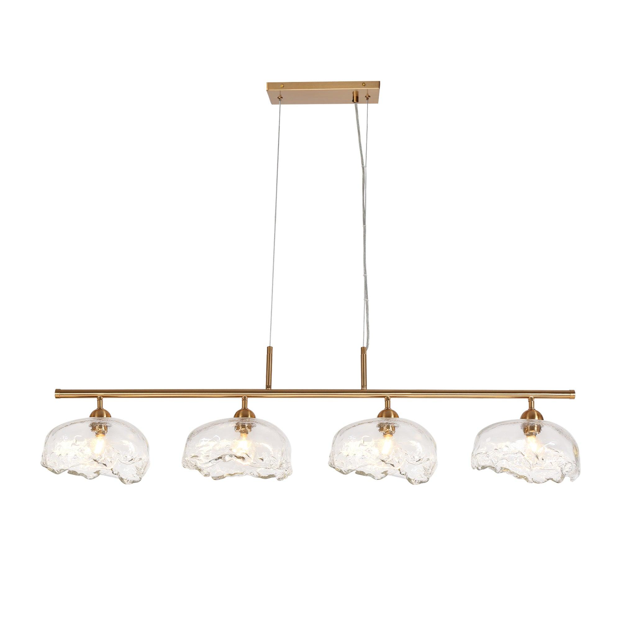 4-Light Brass Kitchen Island Chandelier