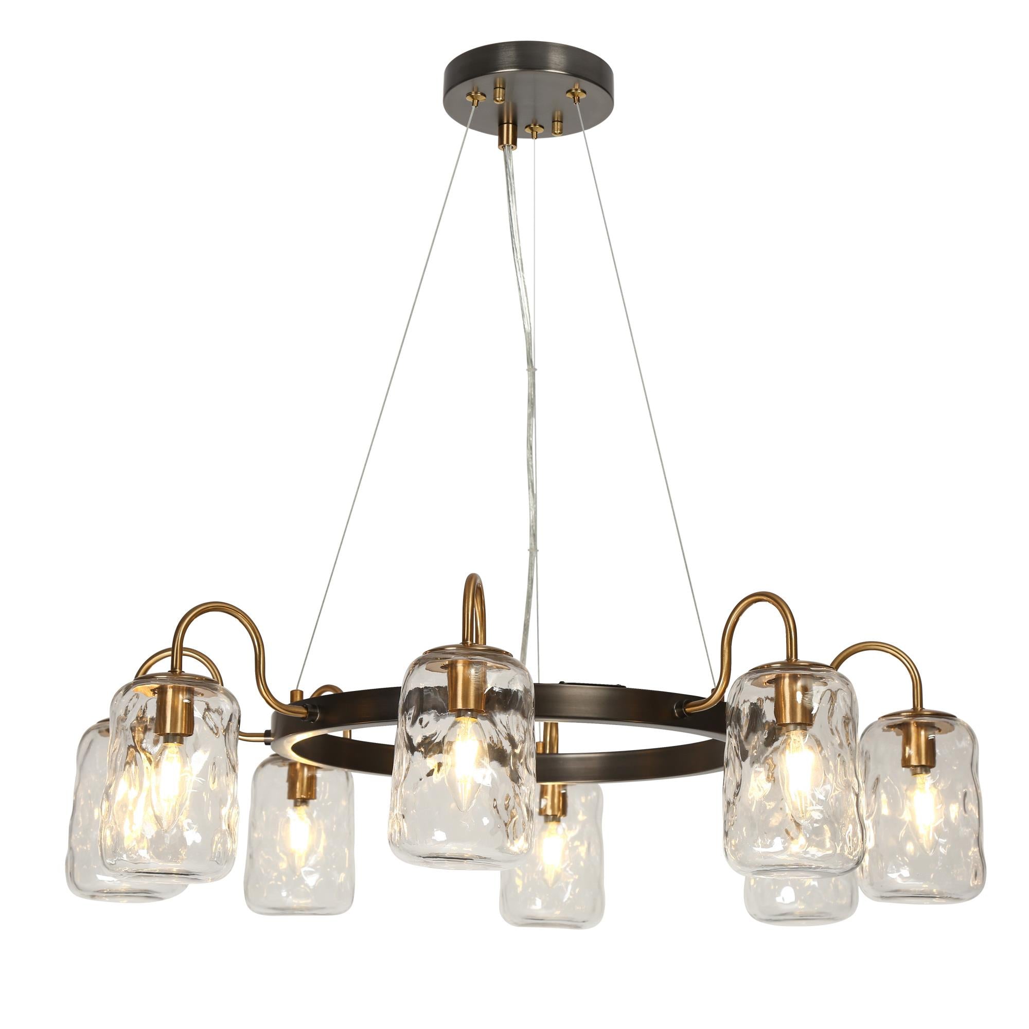 Erharting 8-Light Large Brass Chandelier