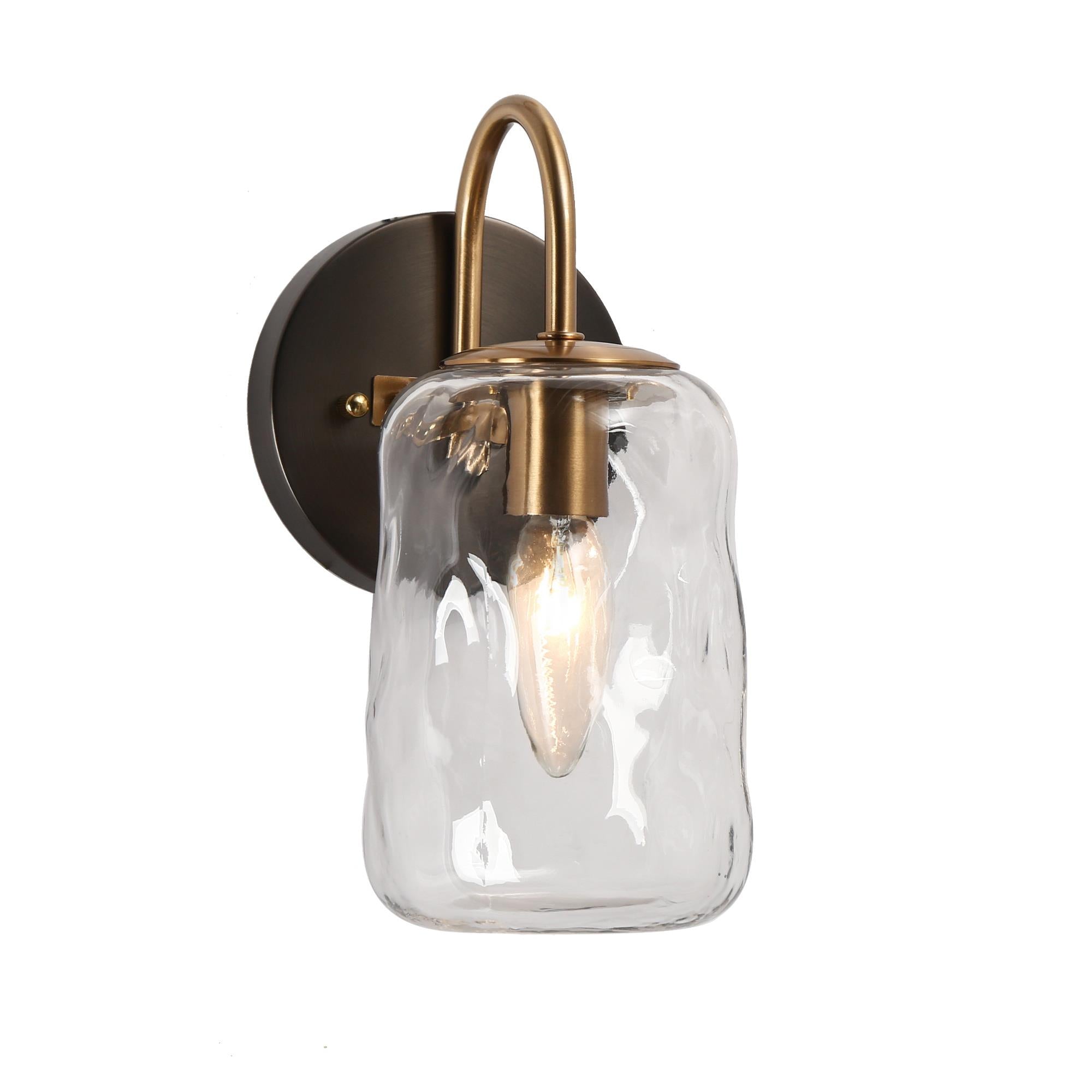 Erharting 1-Light Black and Gold Vanity Light