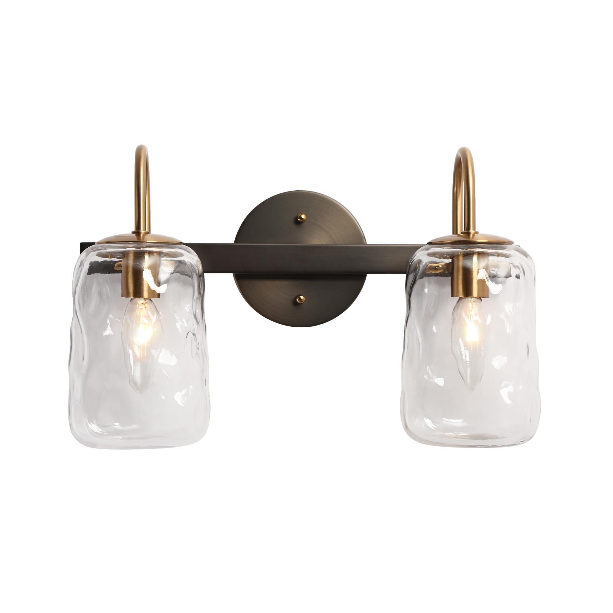 Erharting 2-Light Brass Vanity Light