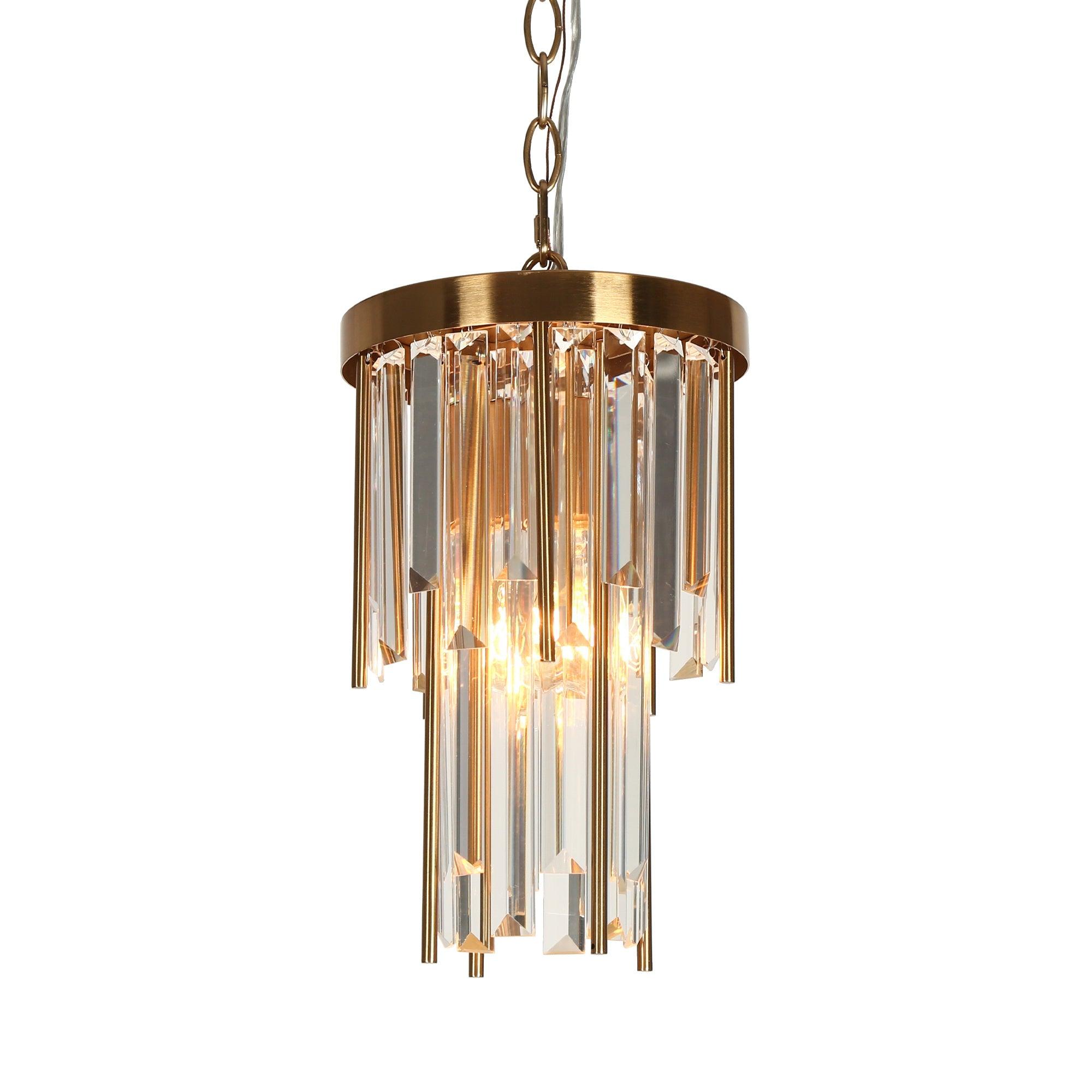 1-Light Glam Crystal Pendant Light