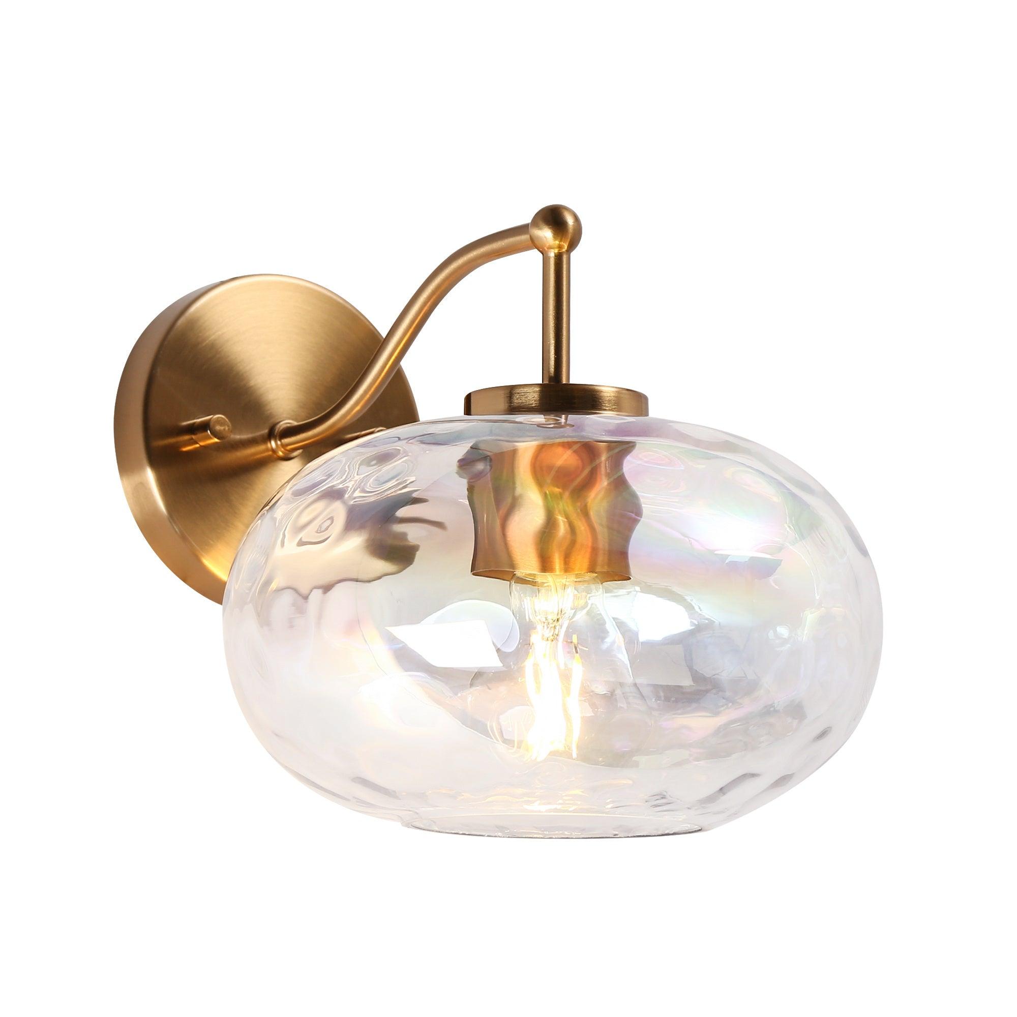 1-Light Colorful Glass Wall Sconce