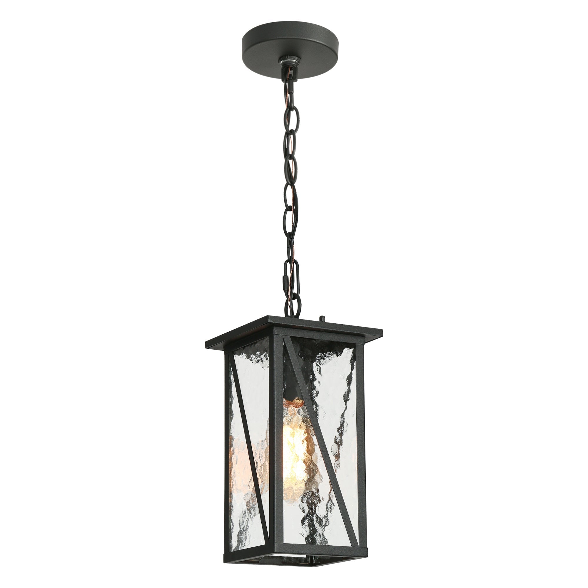 Saturninus 1-light Mini Black Outdoor Pendant Light