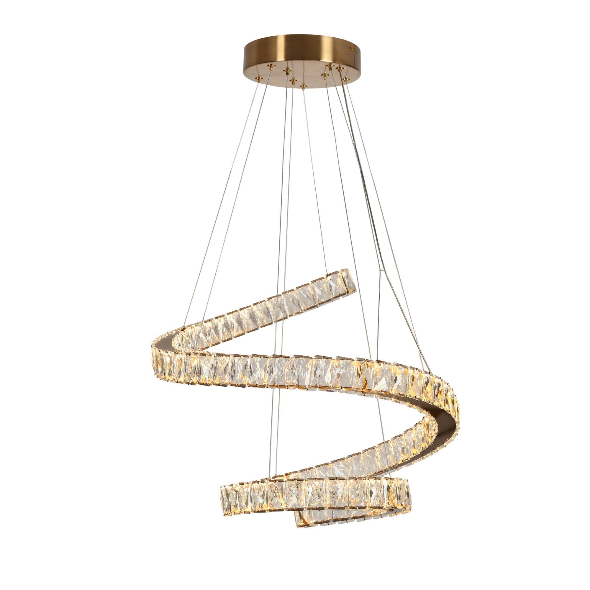 Gold Crystal LED Chandelier Lights