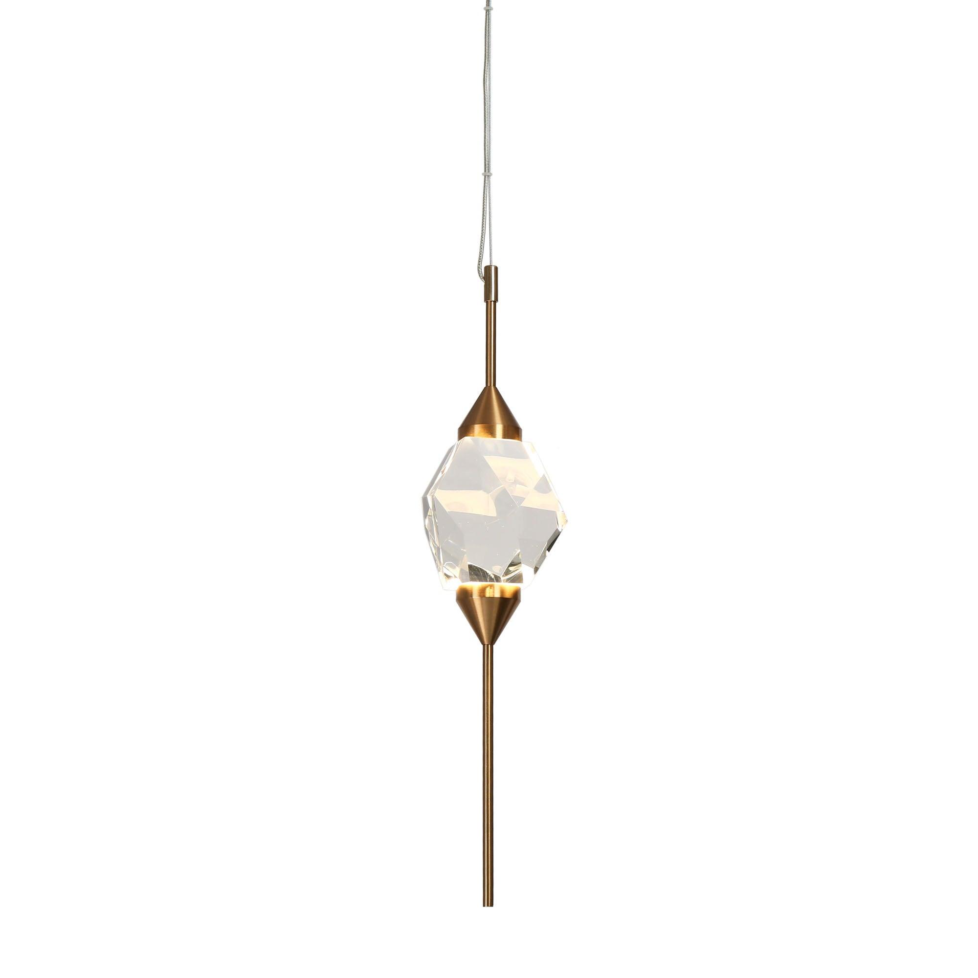 1-Light LED Crystal Pendant Lights