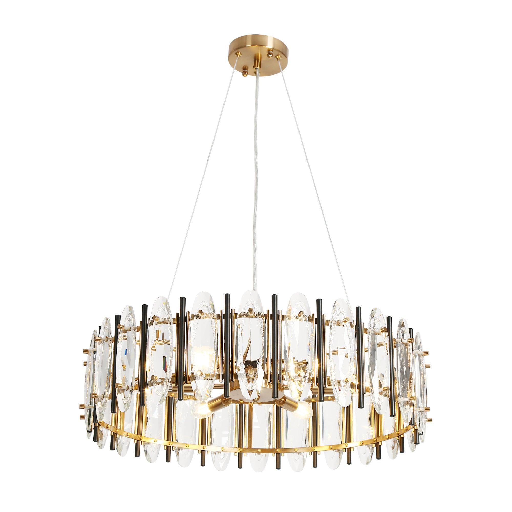 6-Light Crystal Drum Chandelier