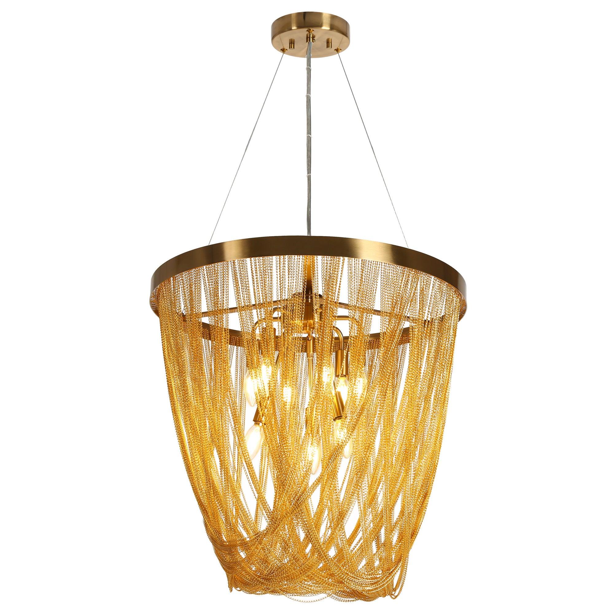 9-Light Chain Tassel Chandeliers