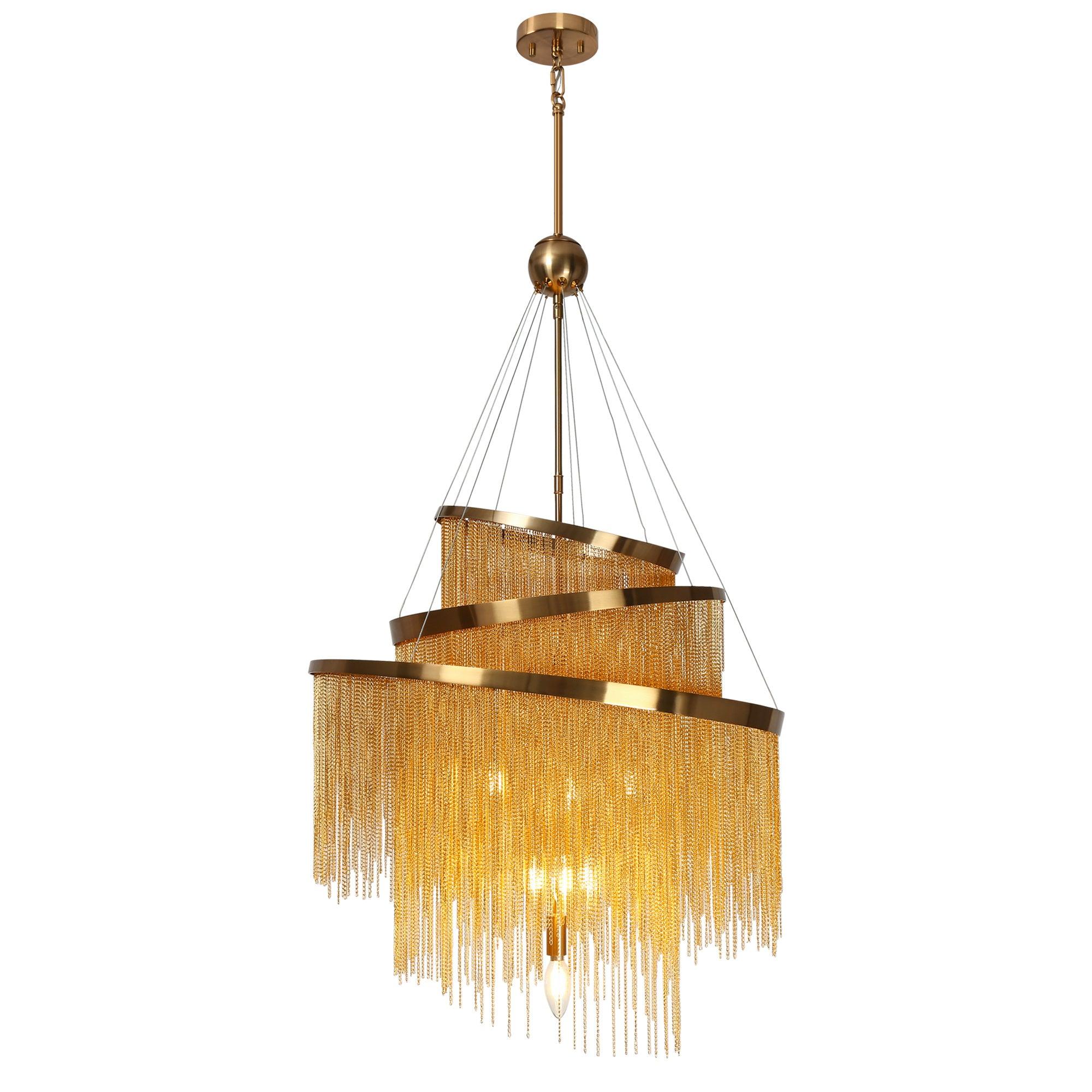 7-Light Chain Tassel Chandeliers