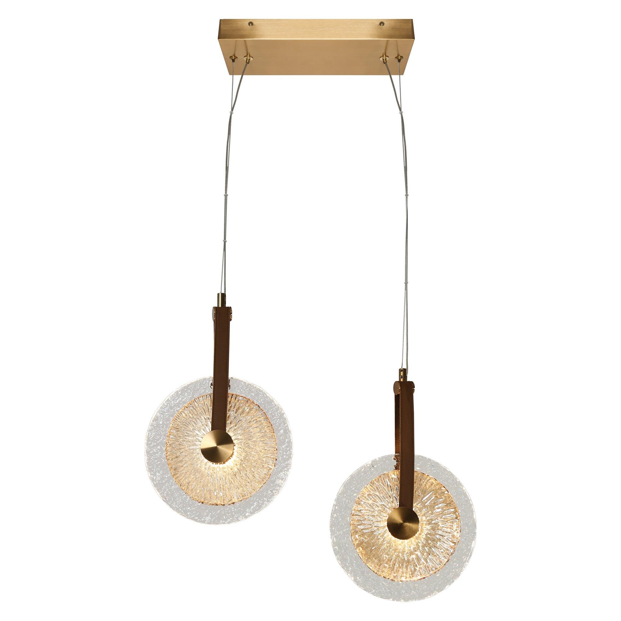 2-Light LED Chandeliers Linear Pendant Lights