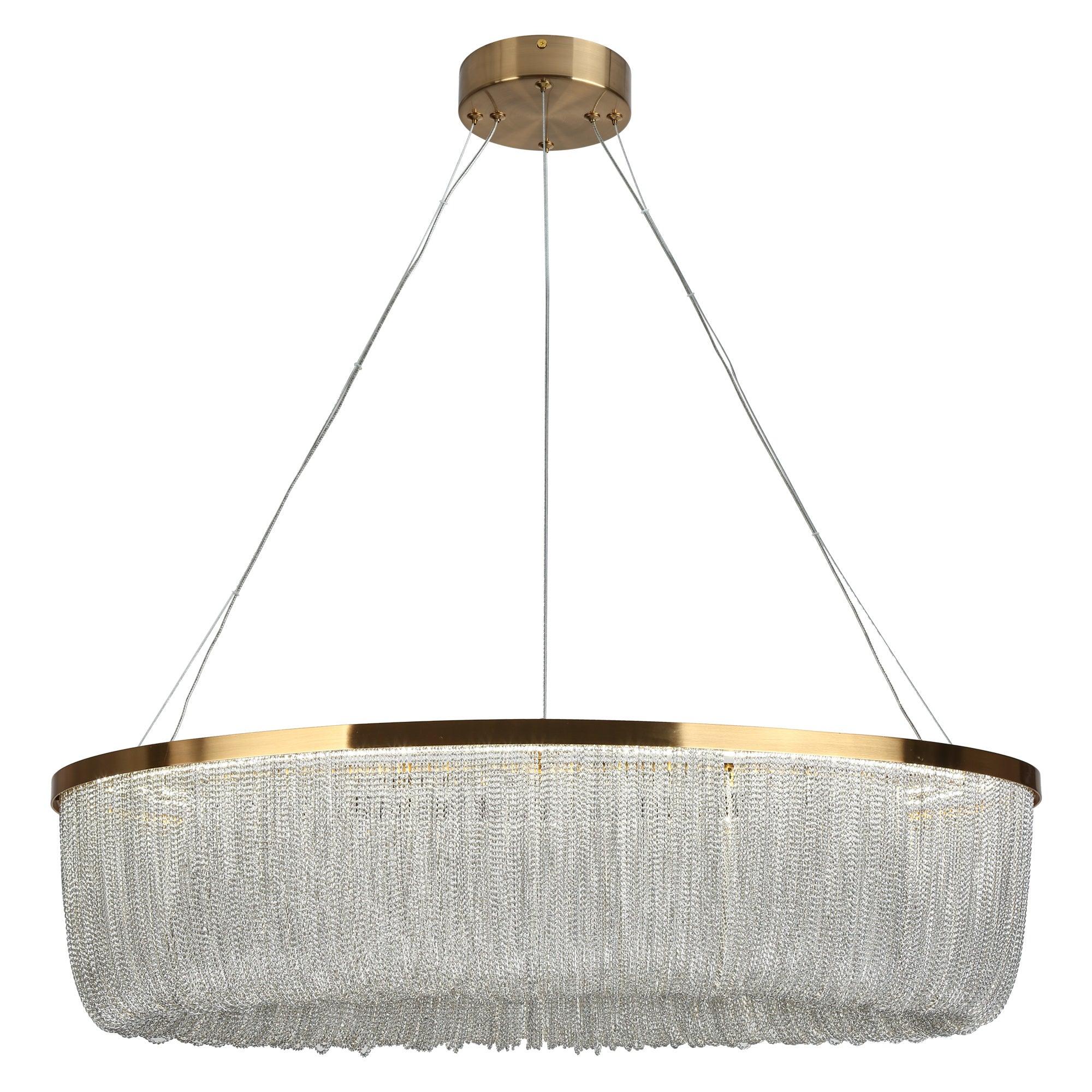 1-Light LED Chain Tassel Chandeliers Lights