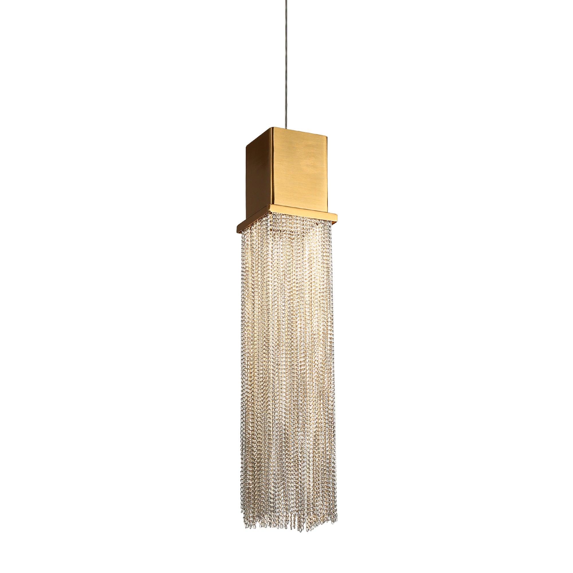 1-Light LED Chain Tassel Pendant Lights