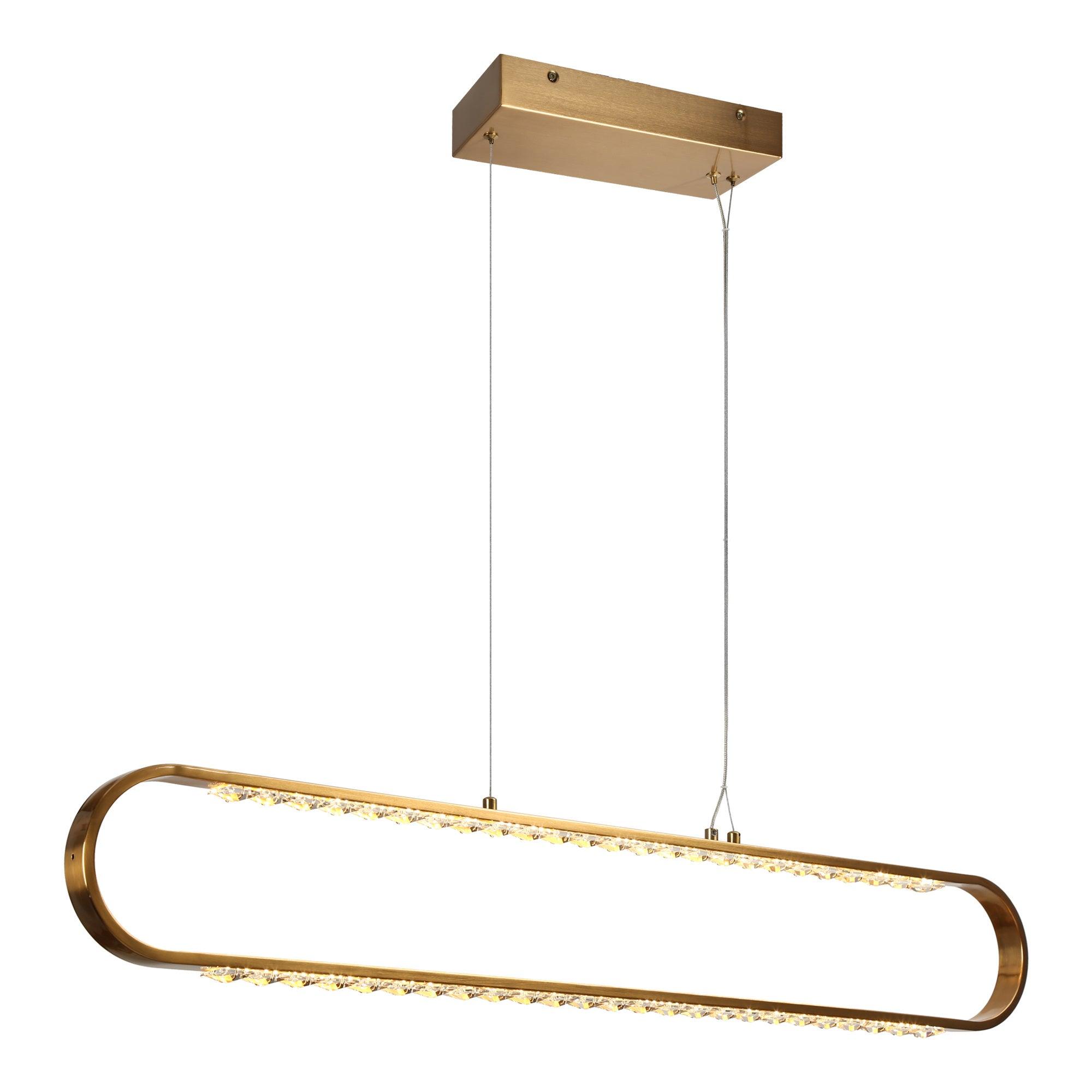2-Light Large LED Kitchen Island Chandelier