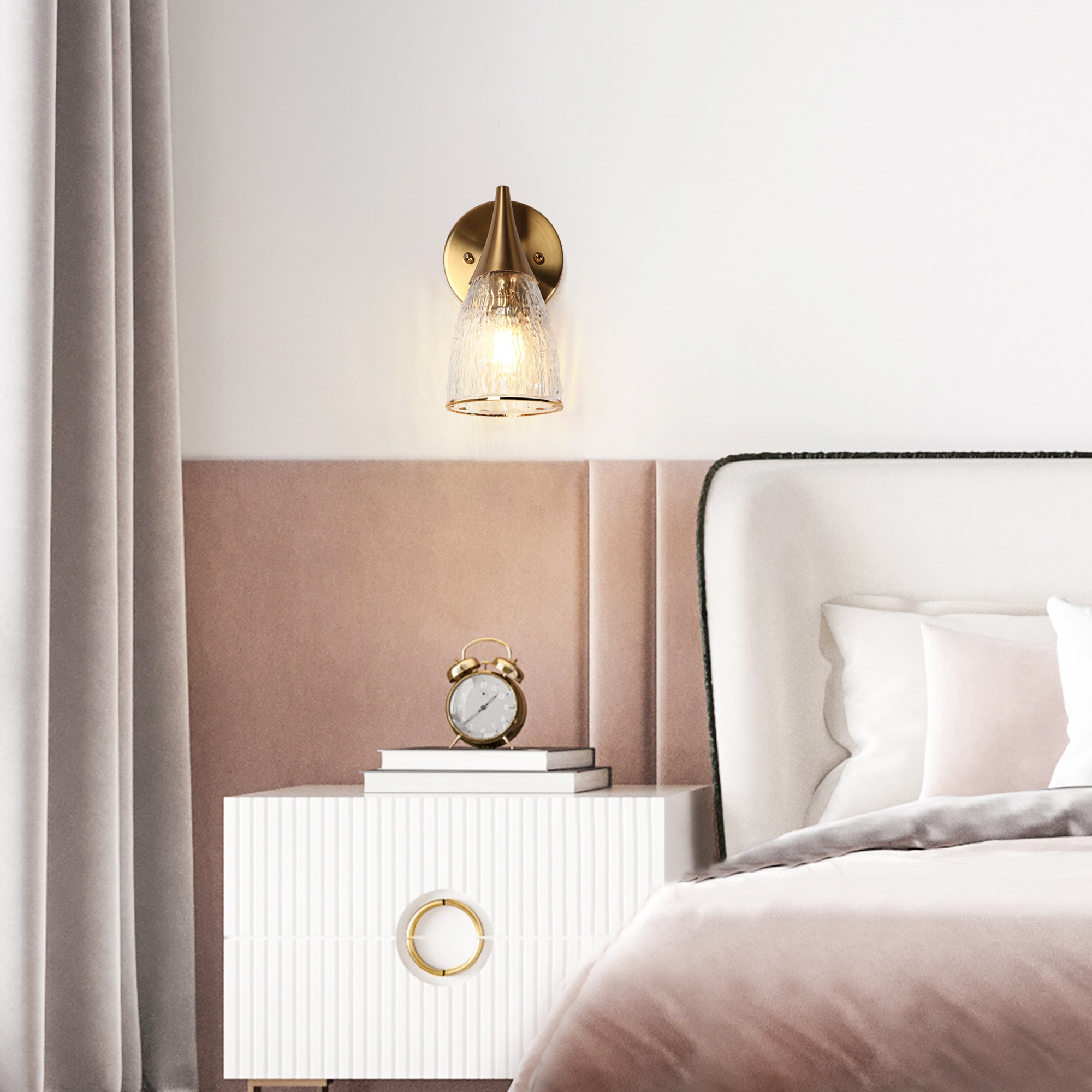 Ruthebic 1-Light Gold Vanity Light
