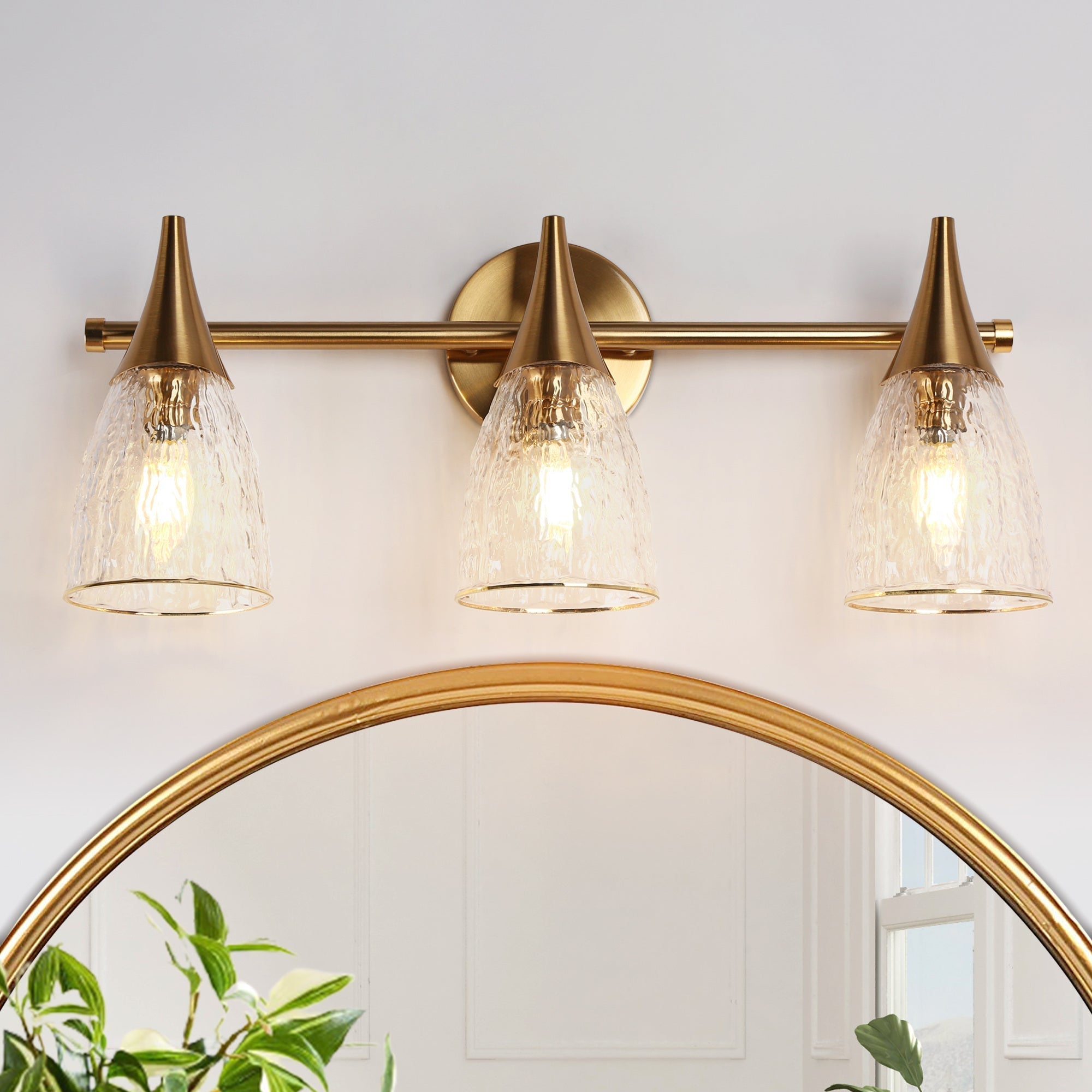 Ruthebic 1-Light Gold Vanity Light