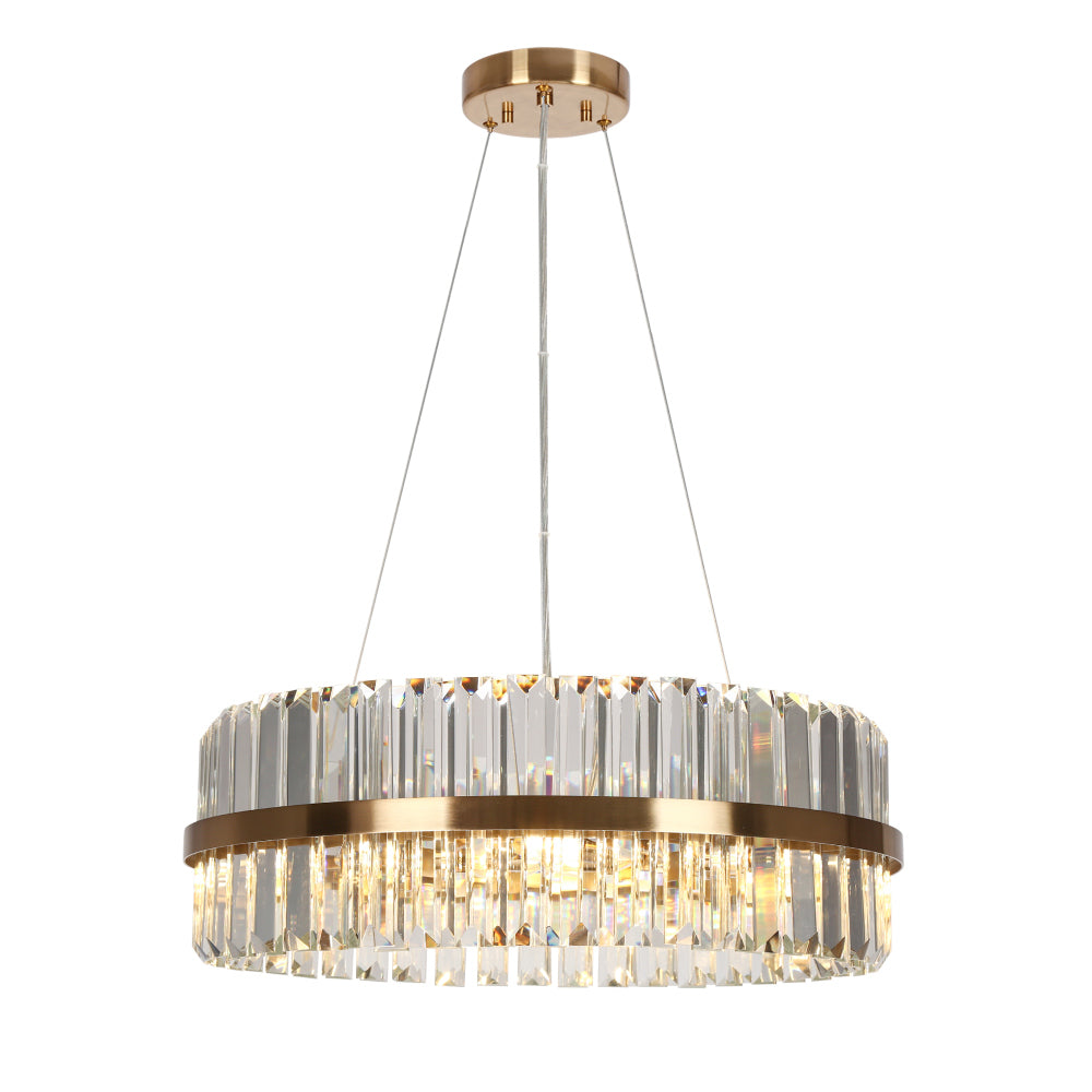 Evacampbell 6-Light Medium Gold Crystal Chandelier