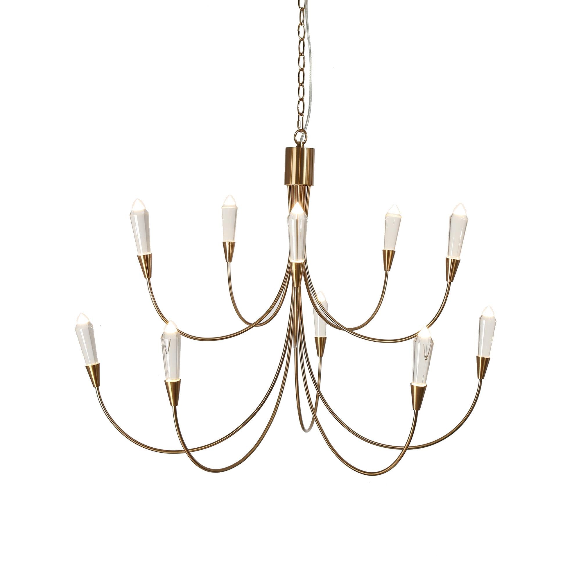 Kaminsky 1-Light Oversized Brass LED Chandelier