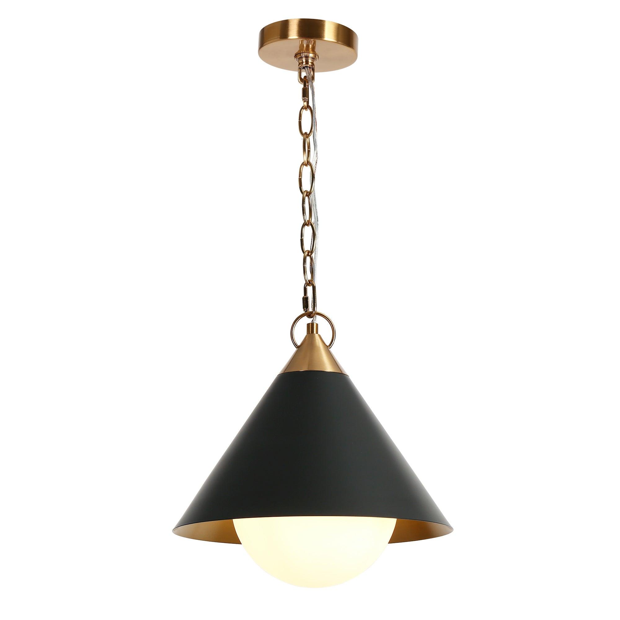 1-Light Pendant Light with Frosted Glass Shade