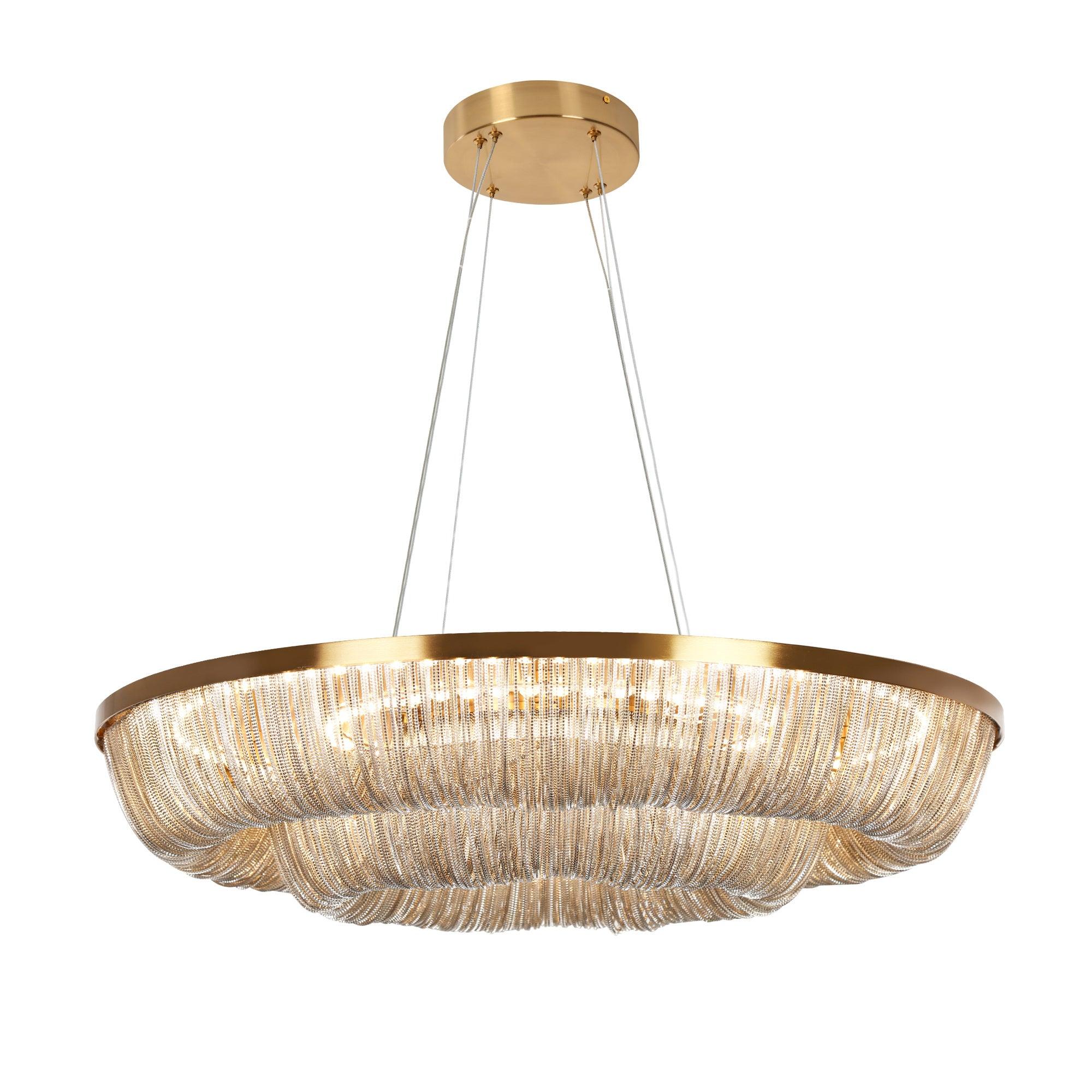 1-Light Glam Large LED Chandelier