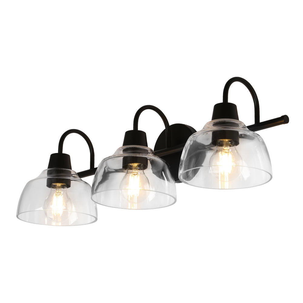 Lethoptird 3-Light Black Vanity Light