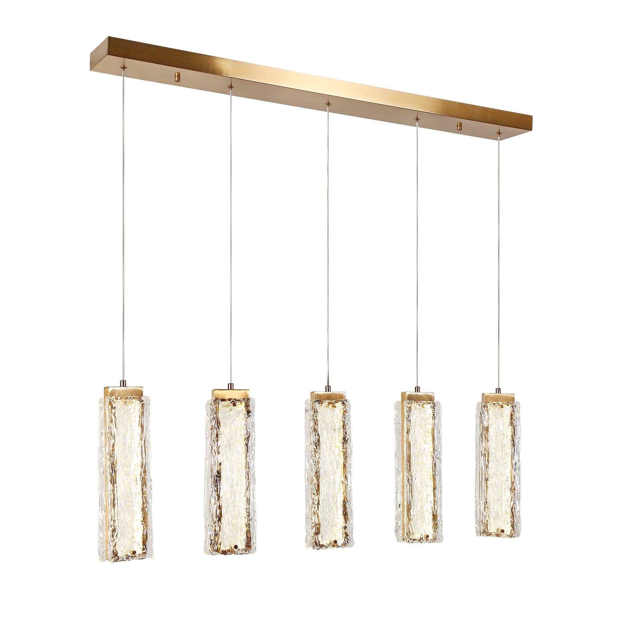 5-Light LED Kitchen Island Linear Chandelier