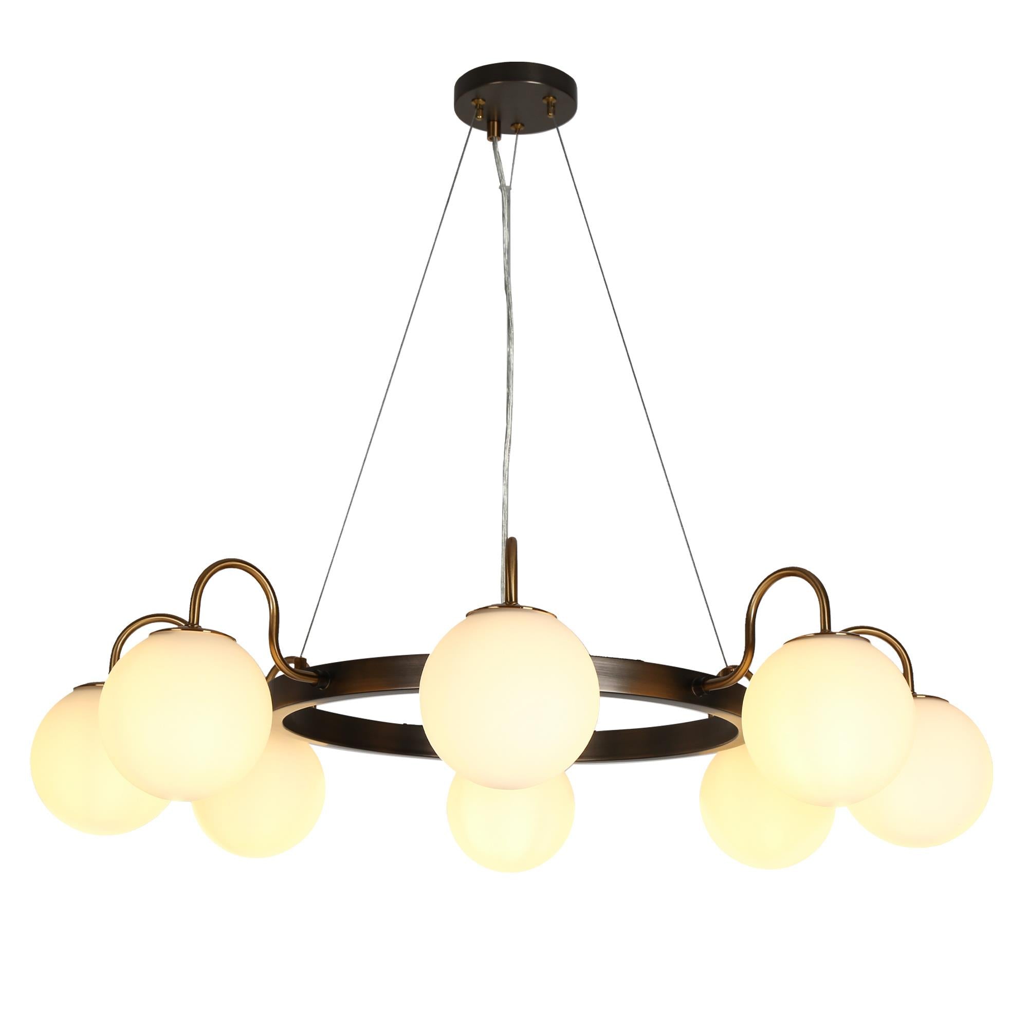 Aladarimostinin 8-Light Oversized Black Chandelier
